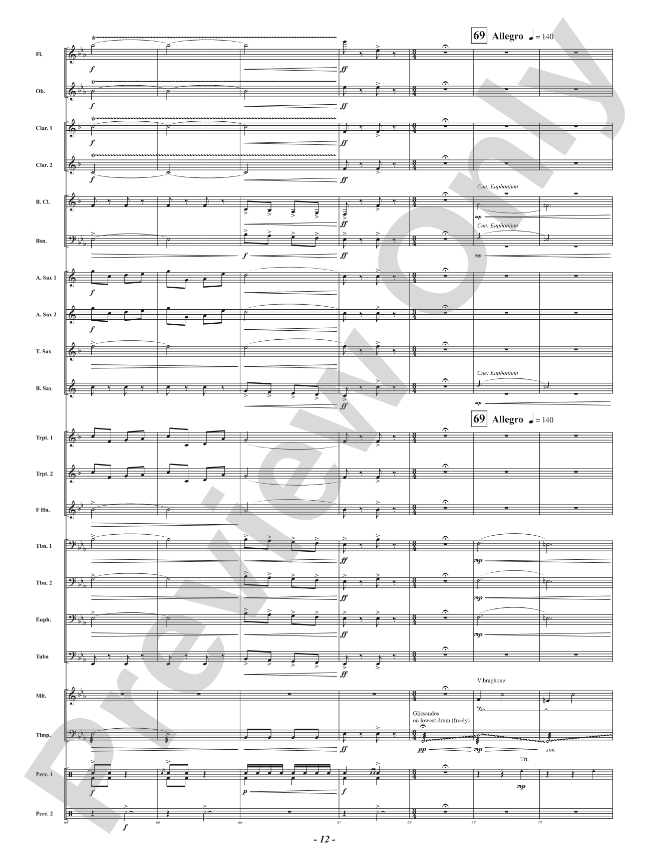 A Year in Three Minutes: Concert Band Conductor Score & Parts