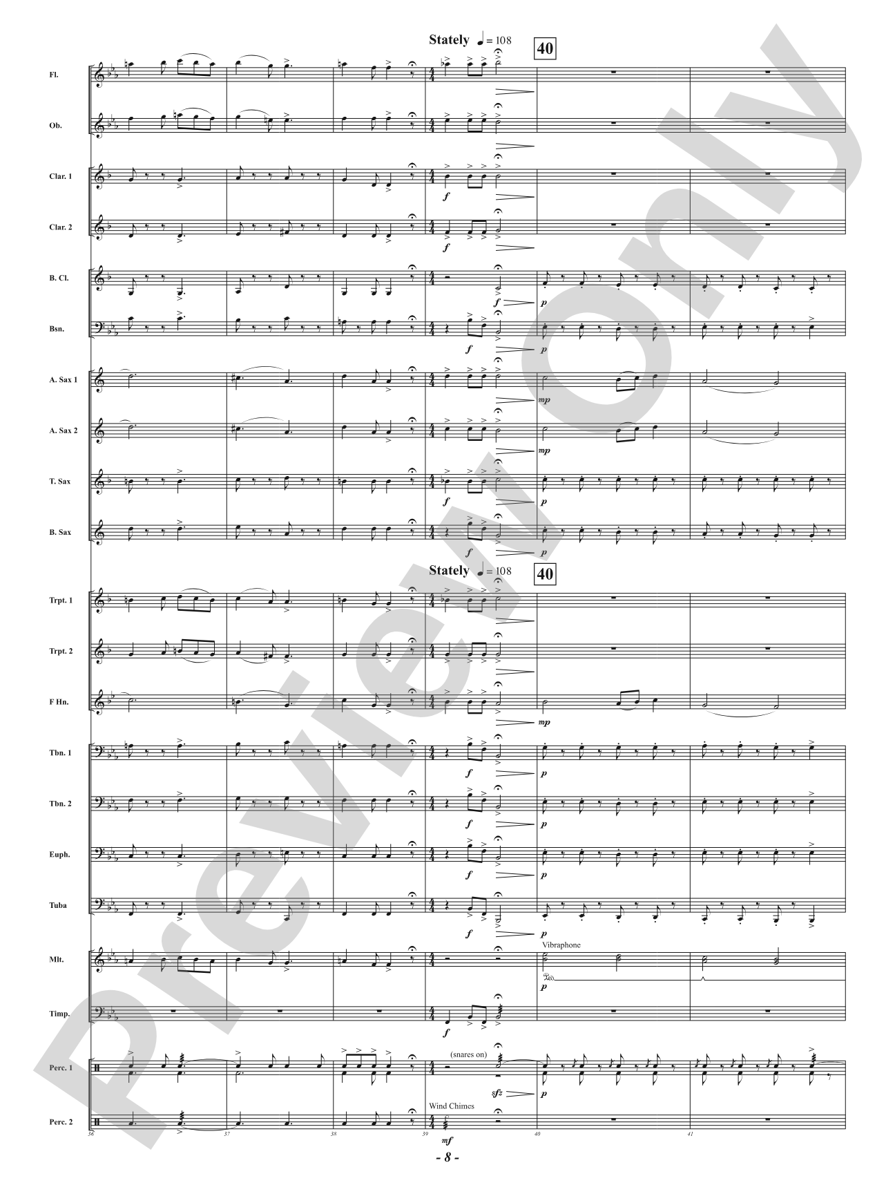 A Year in Three Minutes: Concert Band Conductor Score & Parts