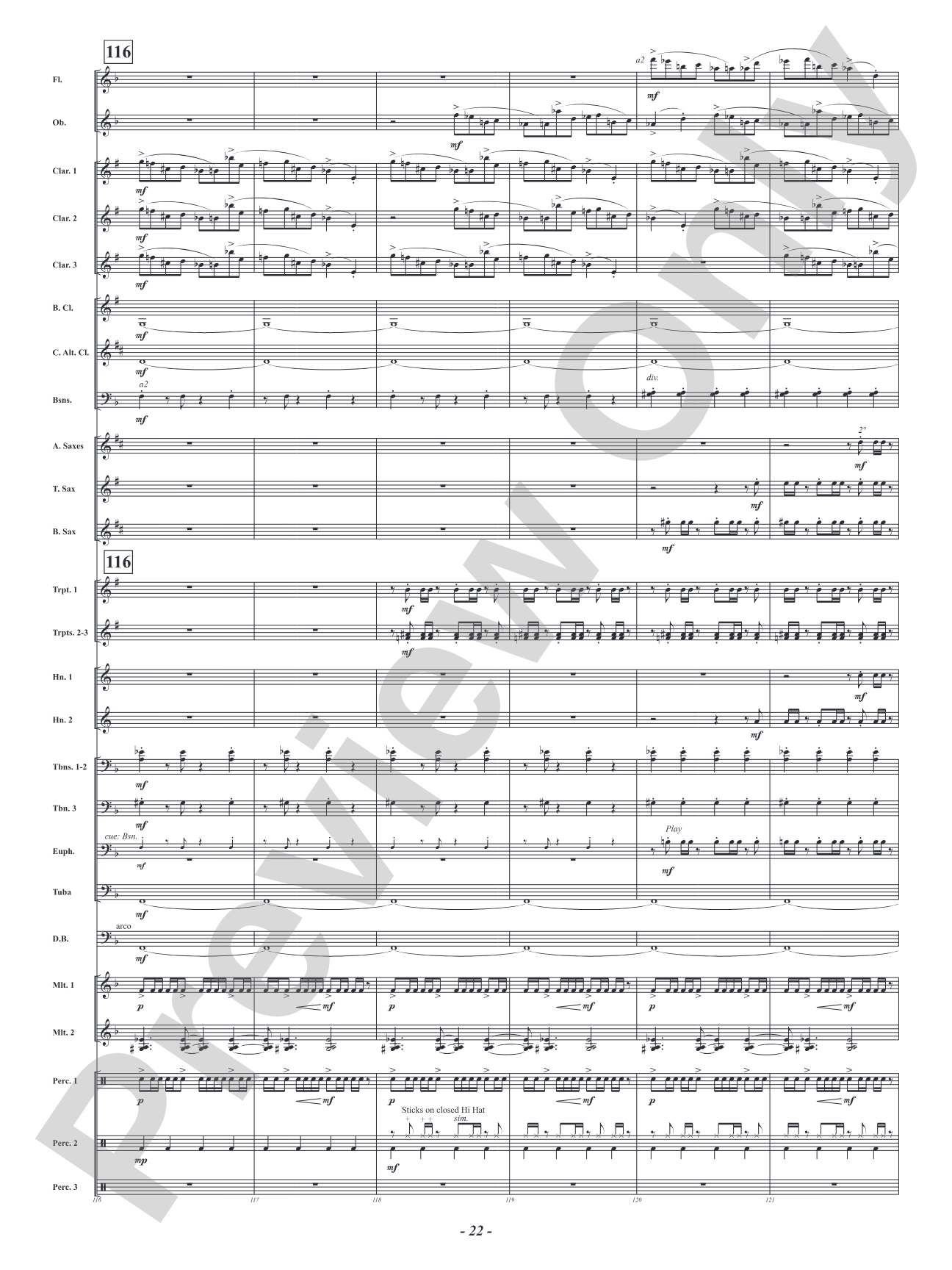 Five Mississippi Rush: Concert Band Conductor Score & Parts