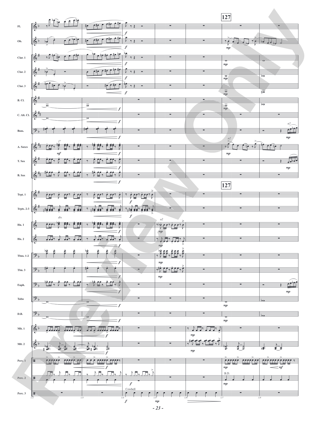 Five Mississippi Rush: Concert Band Conductor Score & Parts