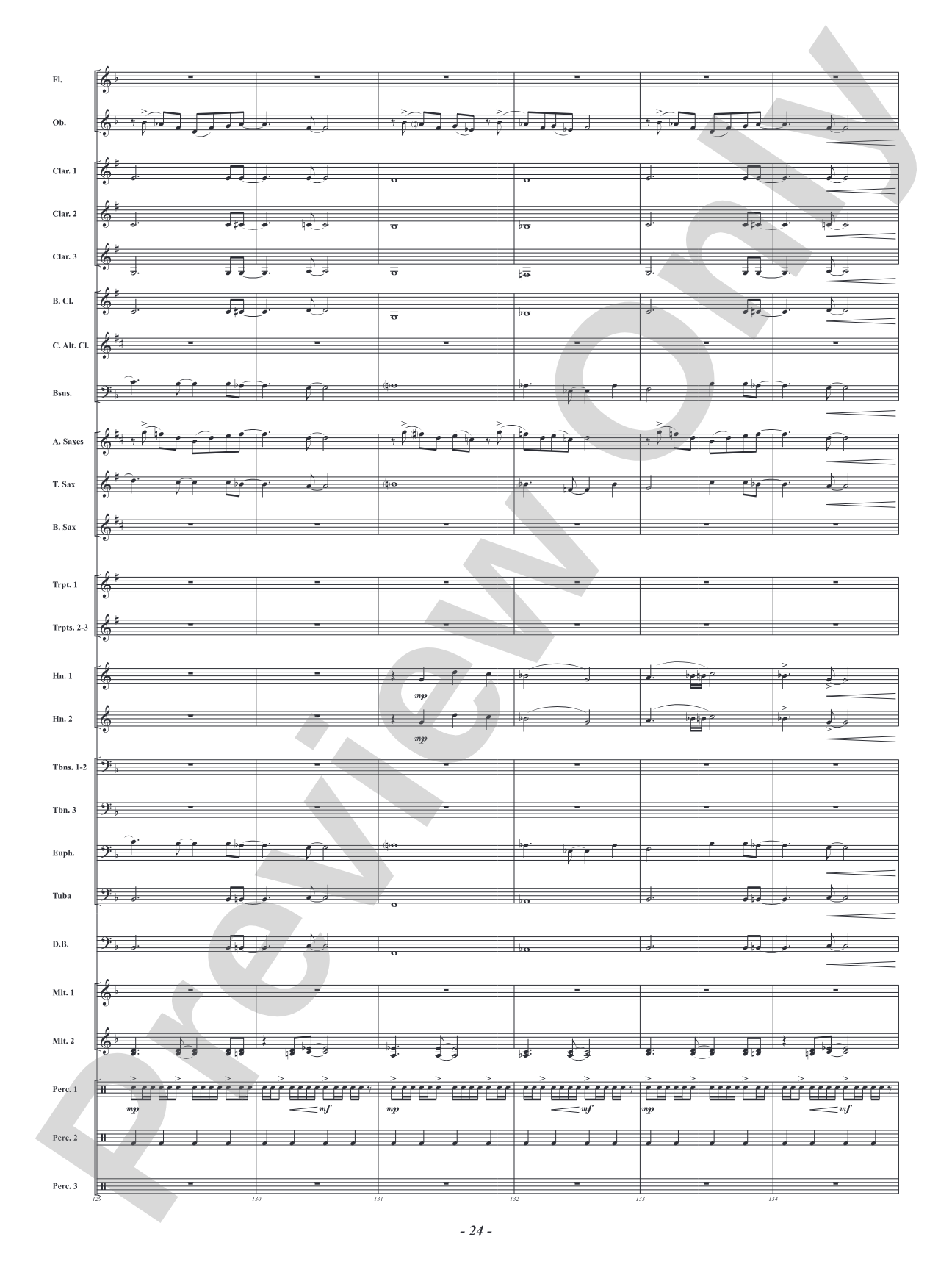 Five Mississippi Rush: Concert Band Conductor Score & Parts