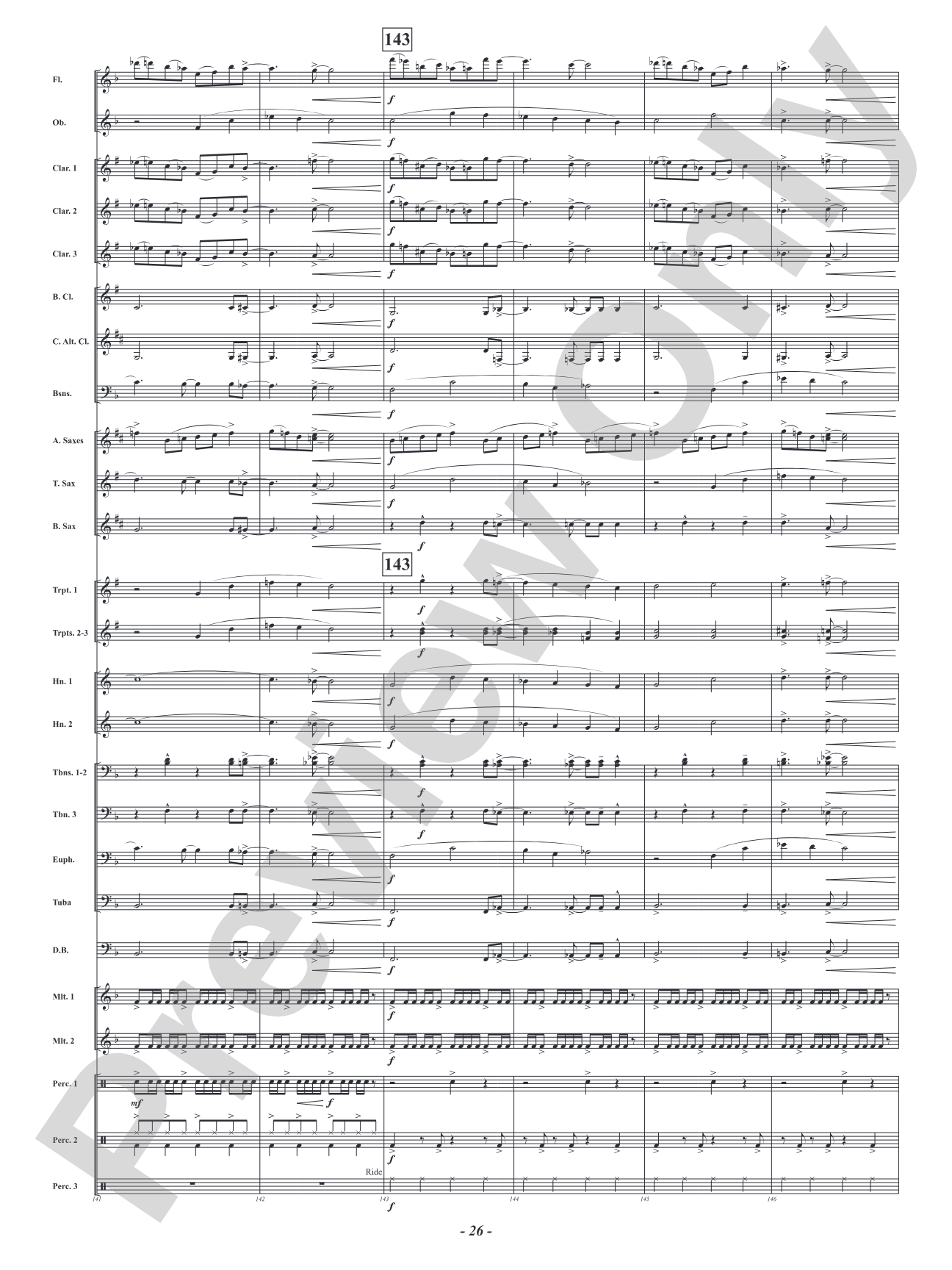 Five Mississippi Rush: Concert Band Conductor Score & Parts