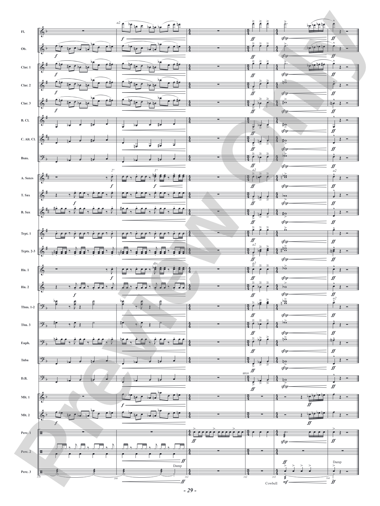 Five Mississippi Rush: Concert Band Conductor Score & Parts