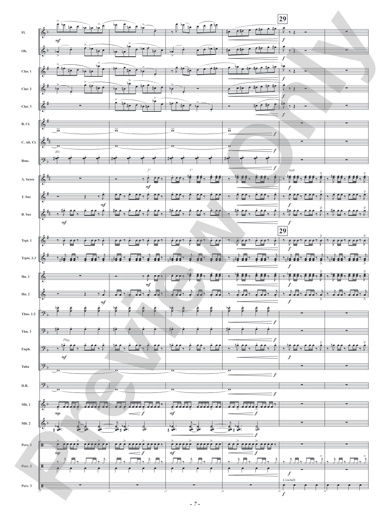 Five Mississippi Rush: Concert Band Conductor Score & Parts
