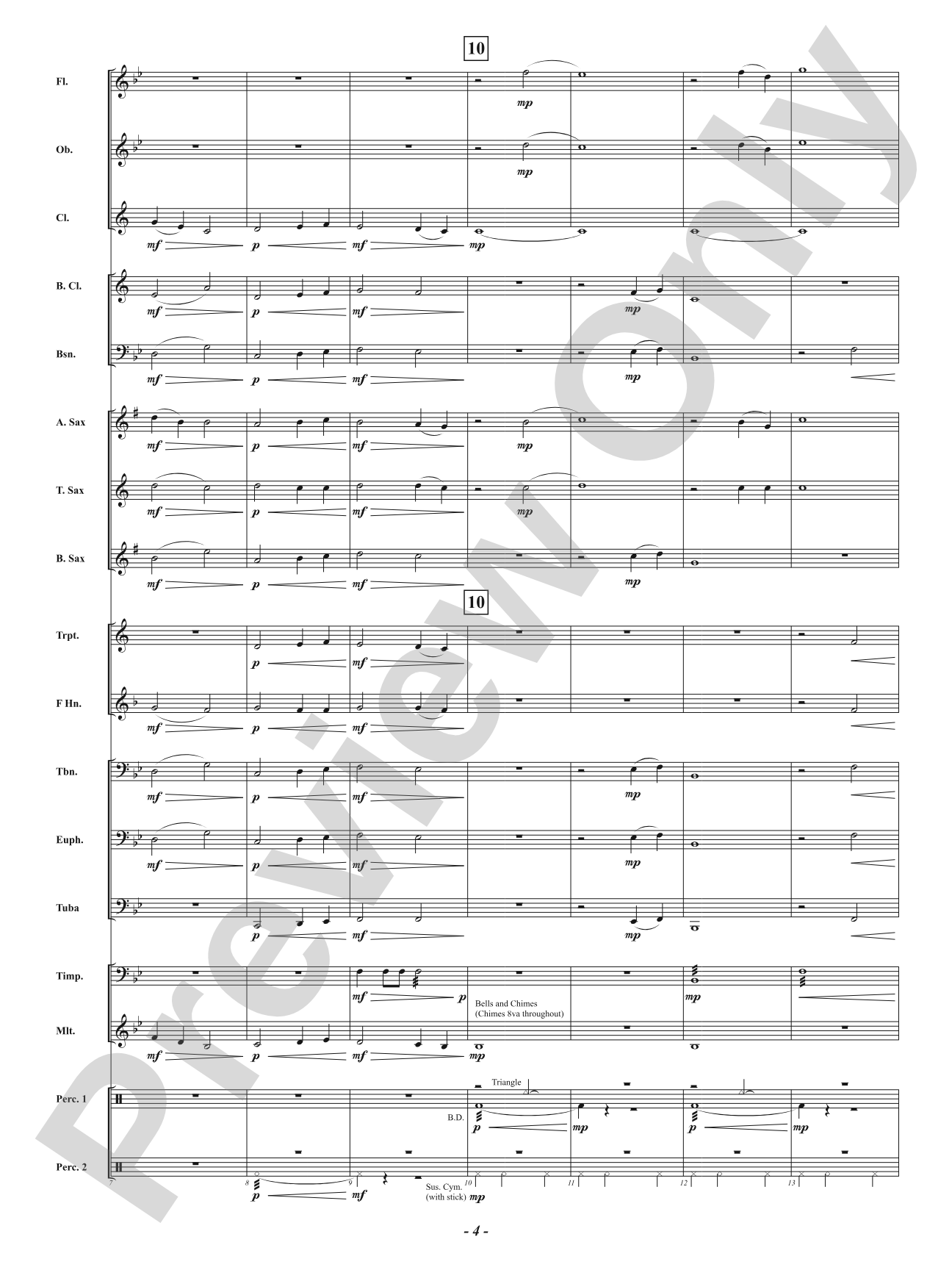 Friendship Hymn: Concert Band Conductor Score & Parts