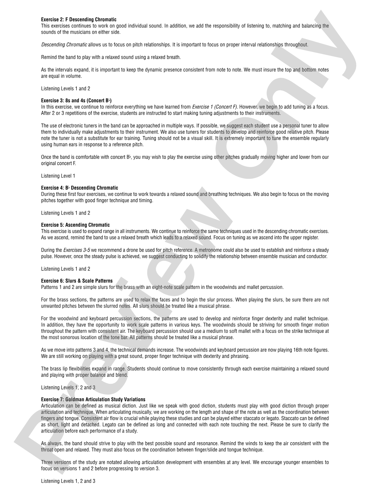 Keys to Success: Sonority and Technique - Warm-Ups for Symphonic Band: Concert Band Conductor Score & Parts
