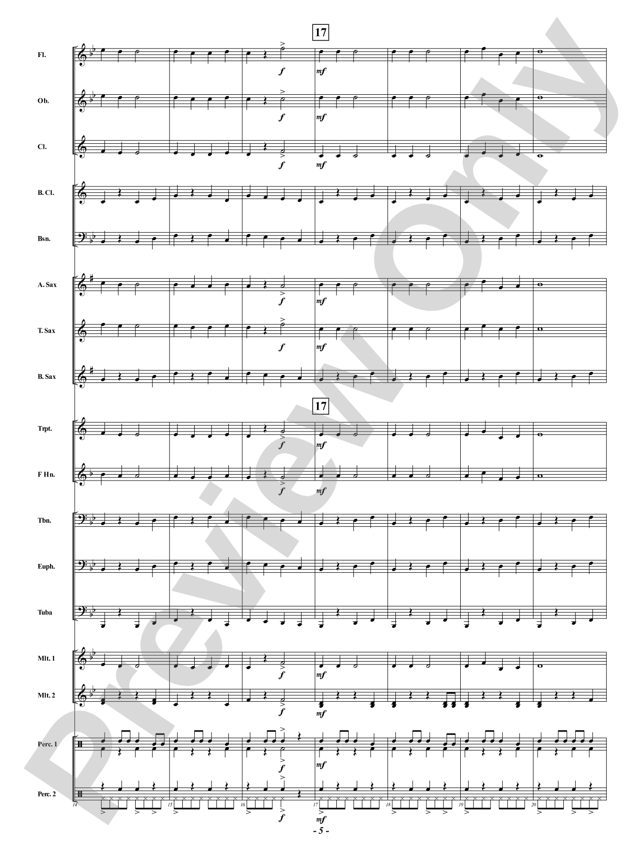 I Saw Santa Dance the Samba on His Sleigh: Concert Band Conductor Score & Parts