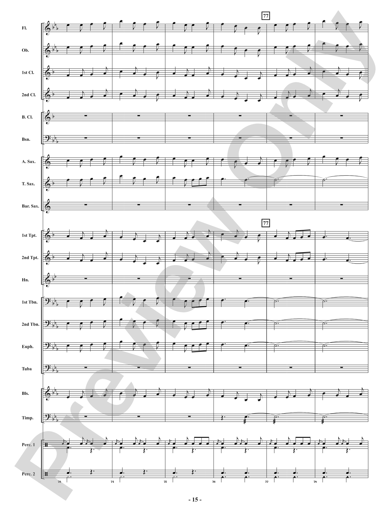 Festival of Carols in 6/8 Time: Concert Band Conductor Score & Parts