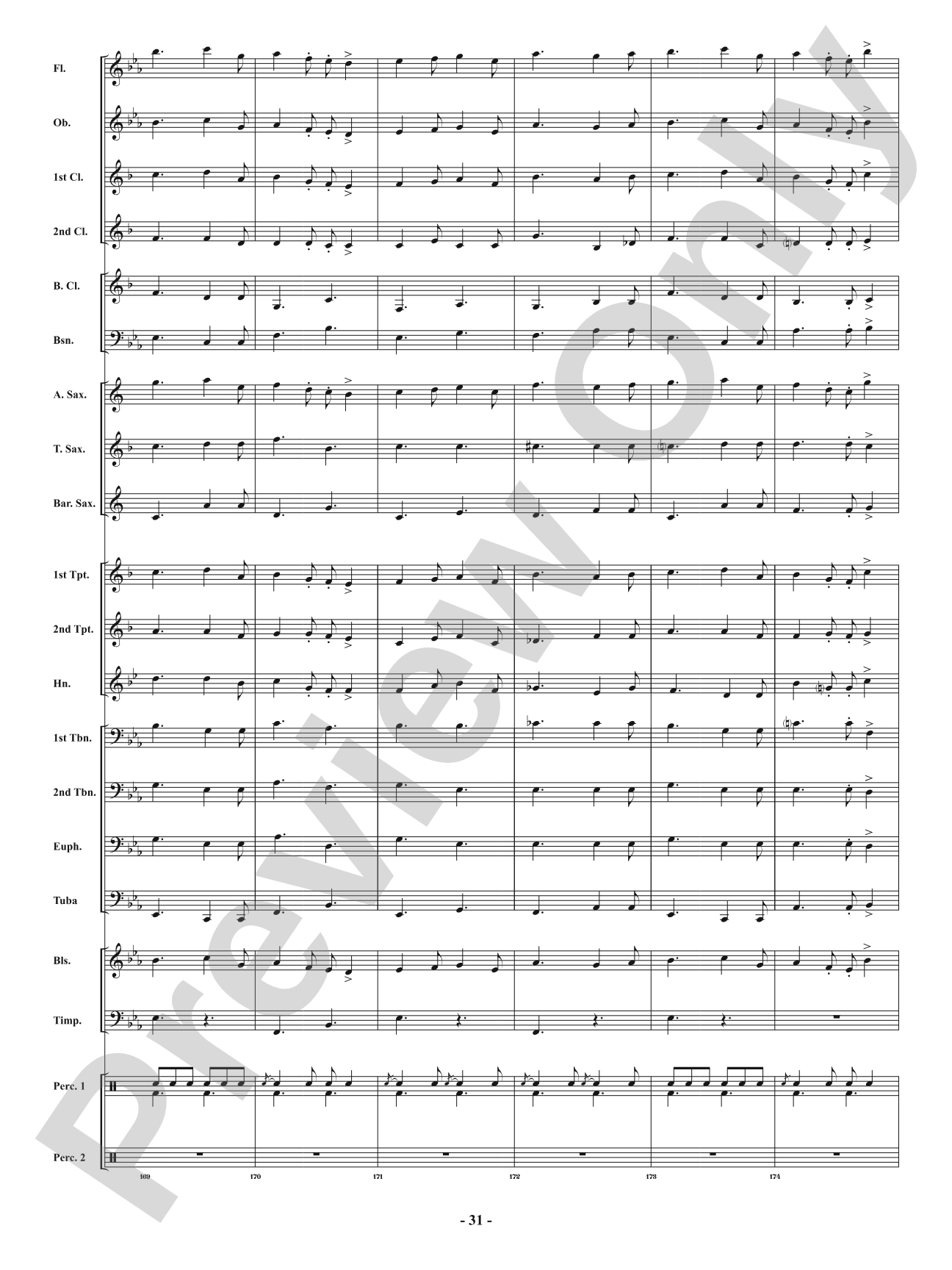 Festival of Carols in 6/8 Time: Concert Band Conductor Score & Parts