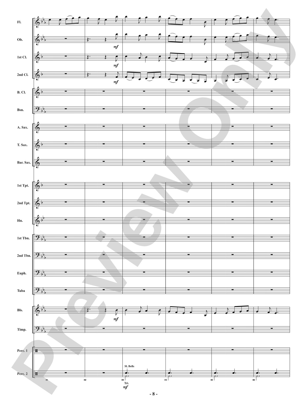 Festival of Carols in 6/8 Time: Concert Band Conductor Score & Parts