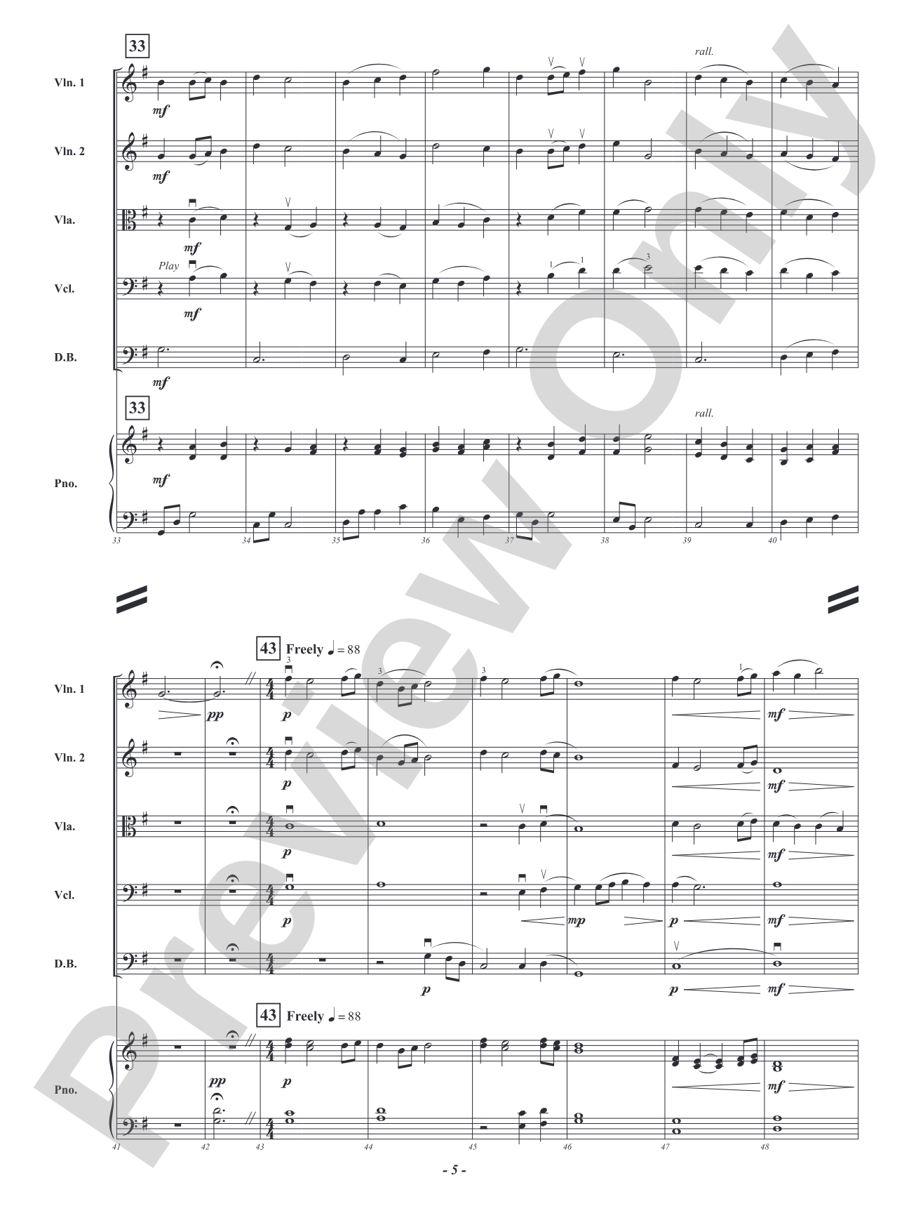 View from a Porch Swing: String Orchestra Conductor Score & Parts