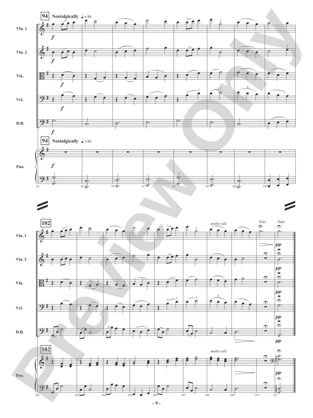View from a Porch Swing: String Orchestra Conductor Score & Parts
