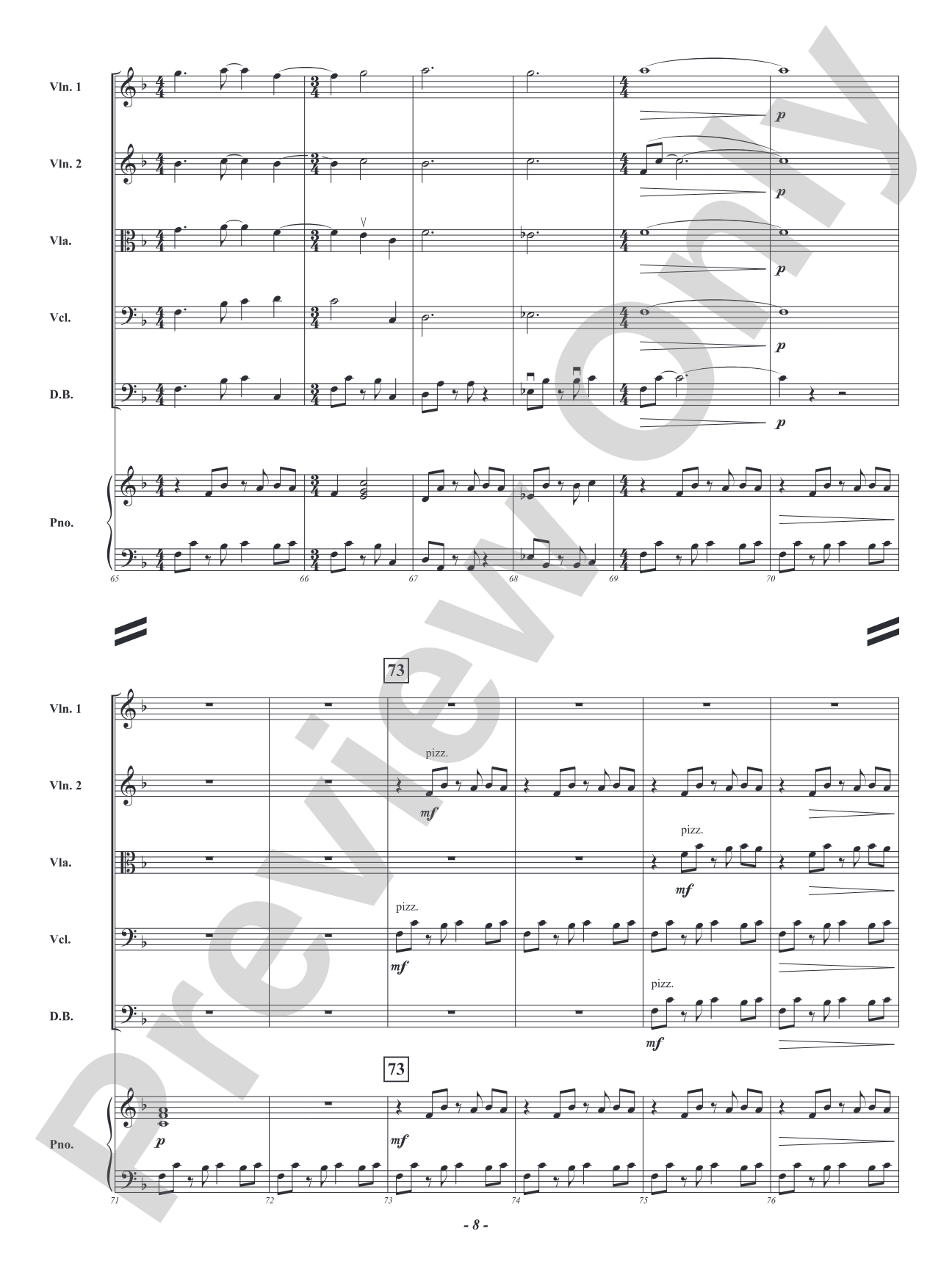 Skipping Rocks: String Orchestra Conductor Score & Parts