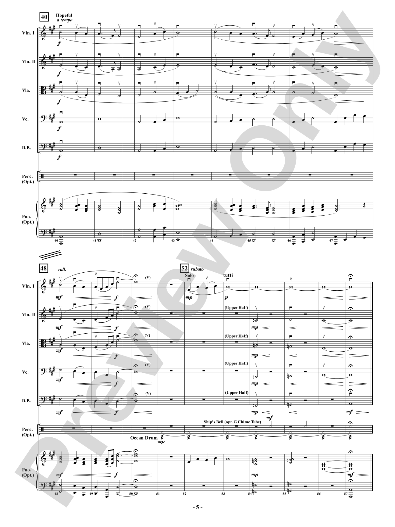 Unsinkable Farewell - Nearer My God to Thee: String Orchestra Conductor Score & Parts