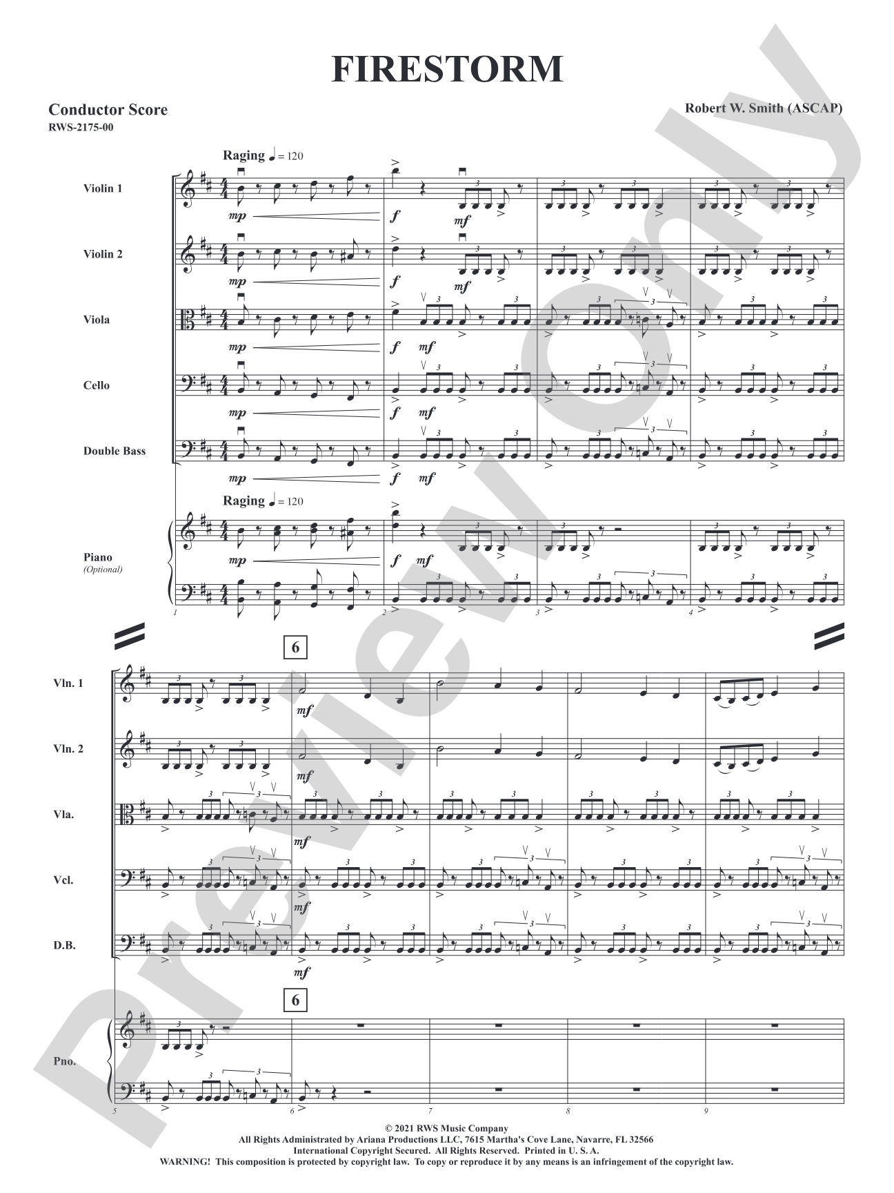 Firestorm: String Orchestra Conductor Score & Parts