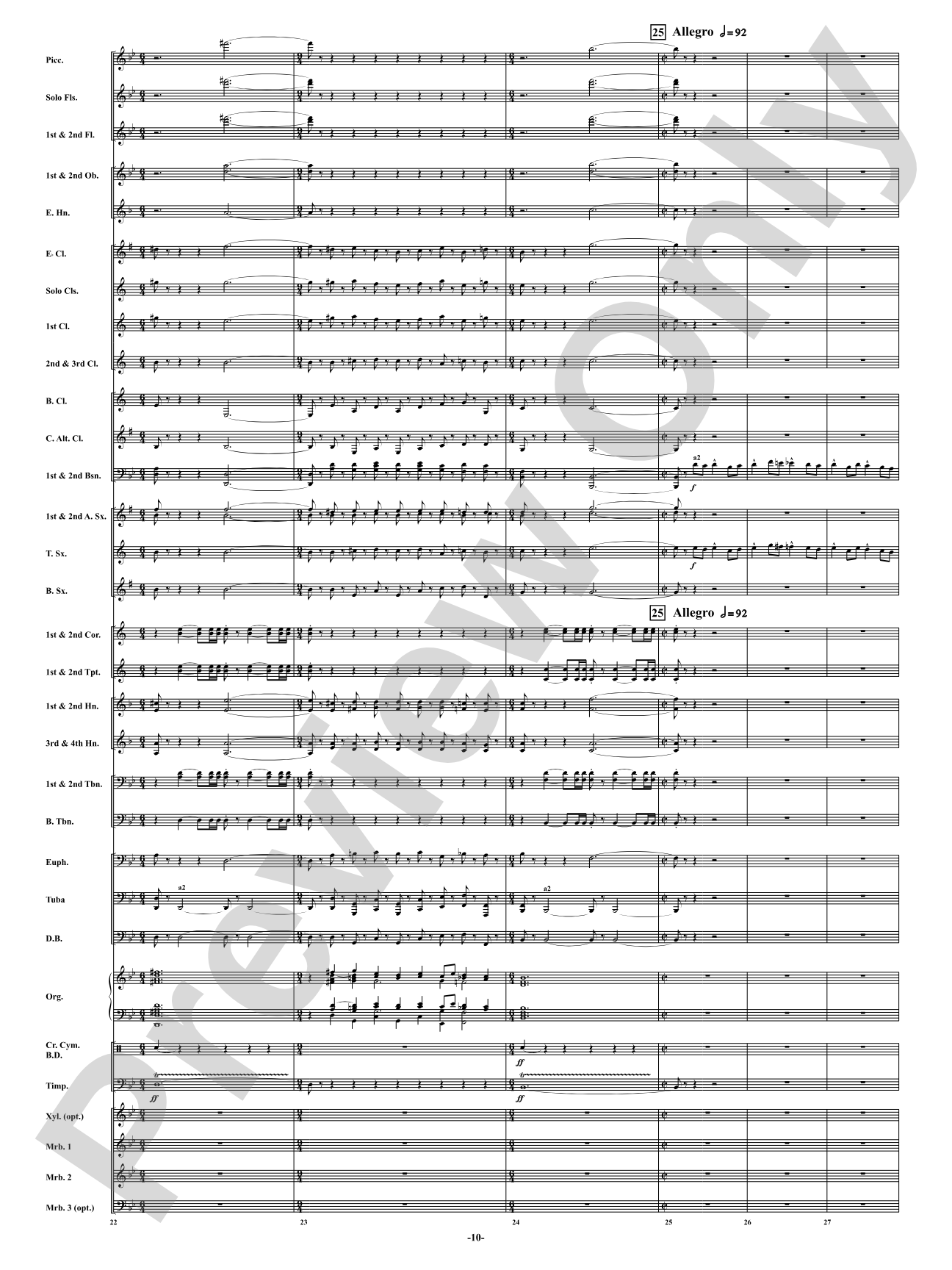 Finale from <i>Symphony No. 3</i> - Organ Symphony: Concert Band Conductor Score & Parts