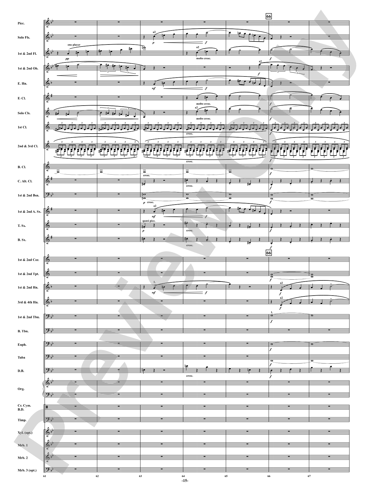 Finale from <i>Symphony No. 3</i> - Organ Symphony: Concert Band Conductor Score & Parts