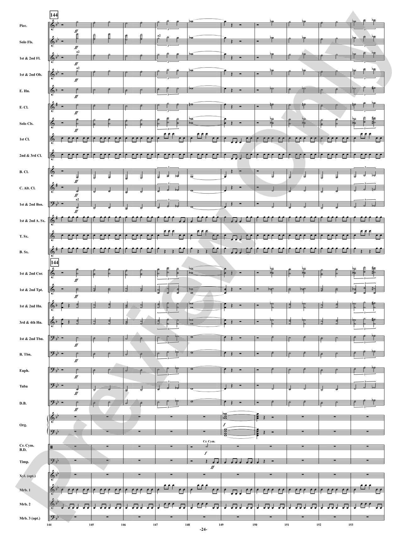 Finale from <i>Symphony No. 3</i> - Organ Symphony: Concert Band Conductor Score & Parts