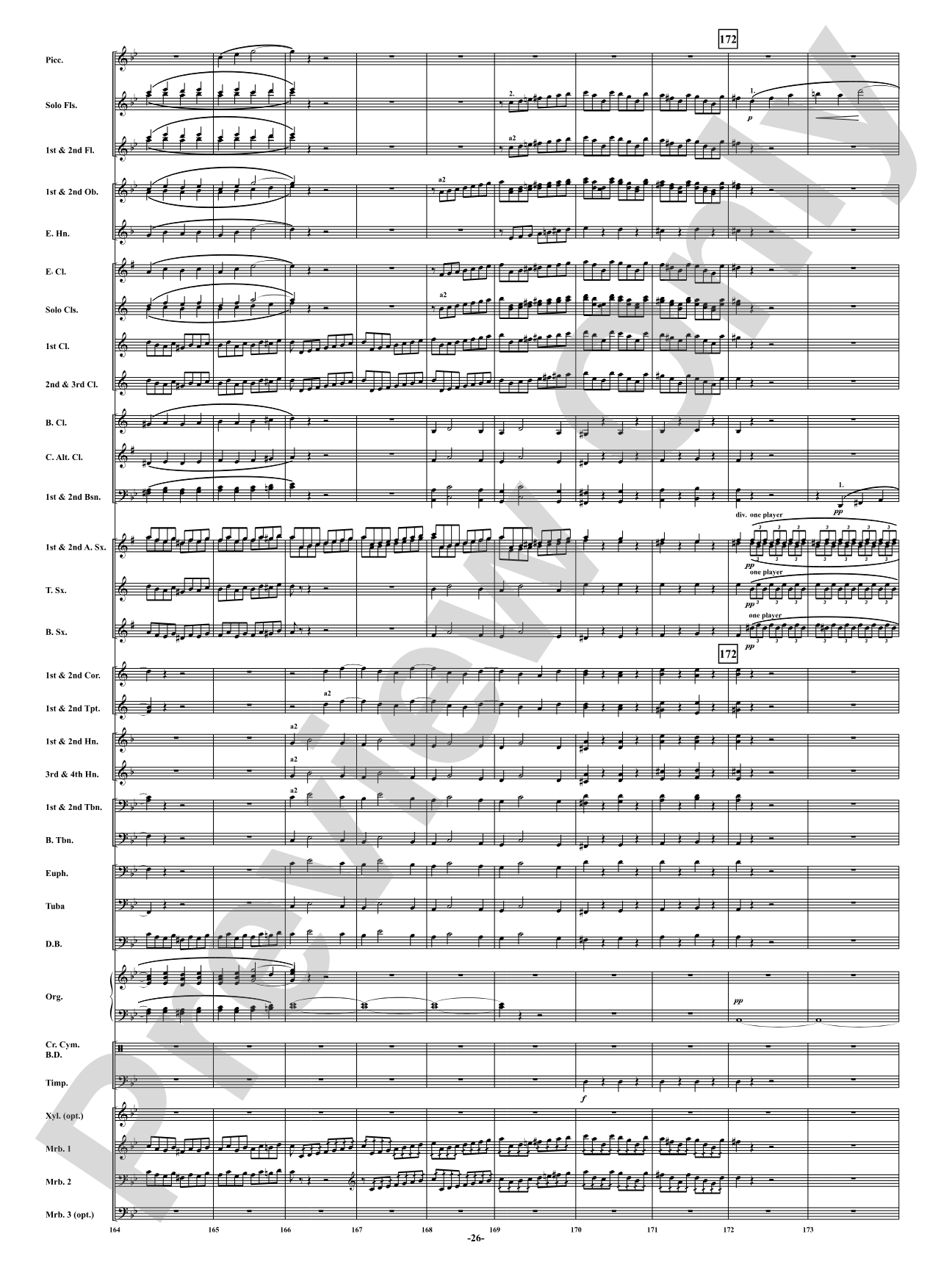 Finale from <i>Symphony No. 3</i> - Organ Symphony: Concert Band Conductor Score & Parts