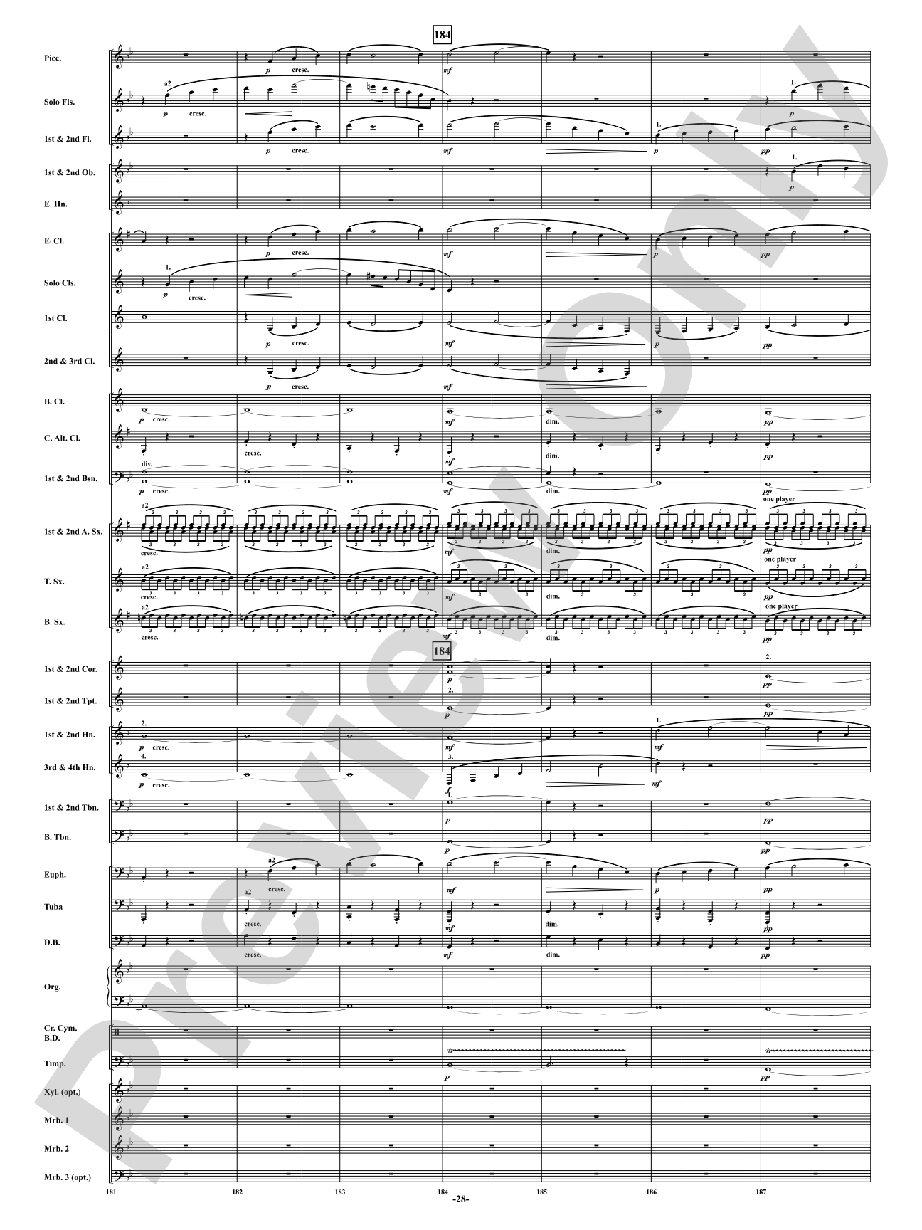 Finale from <i>Symphony No. 3</i> - Organ Symphony: Concert Band Conductor Score & Parts