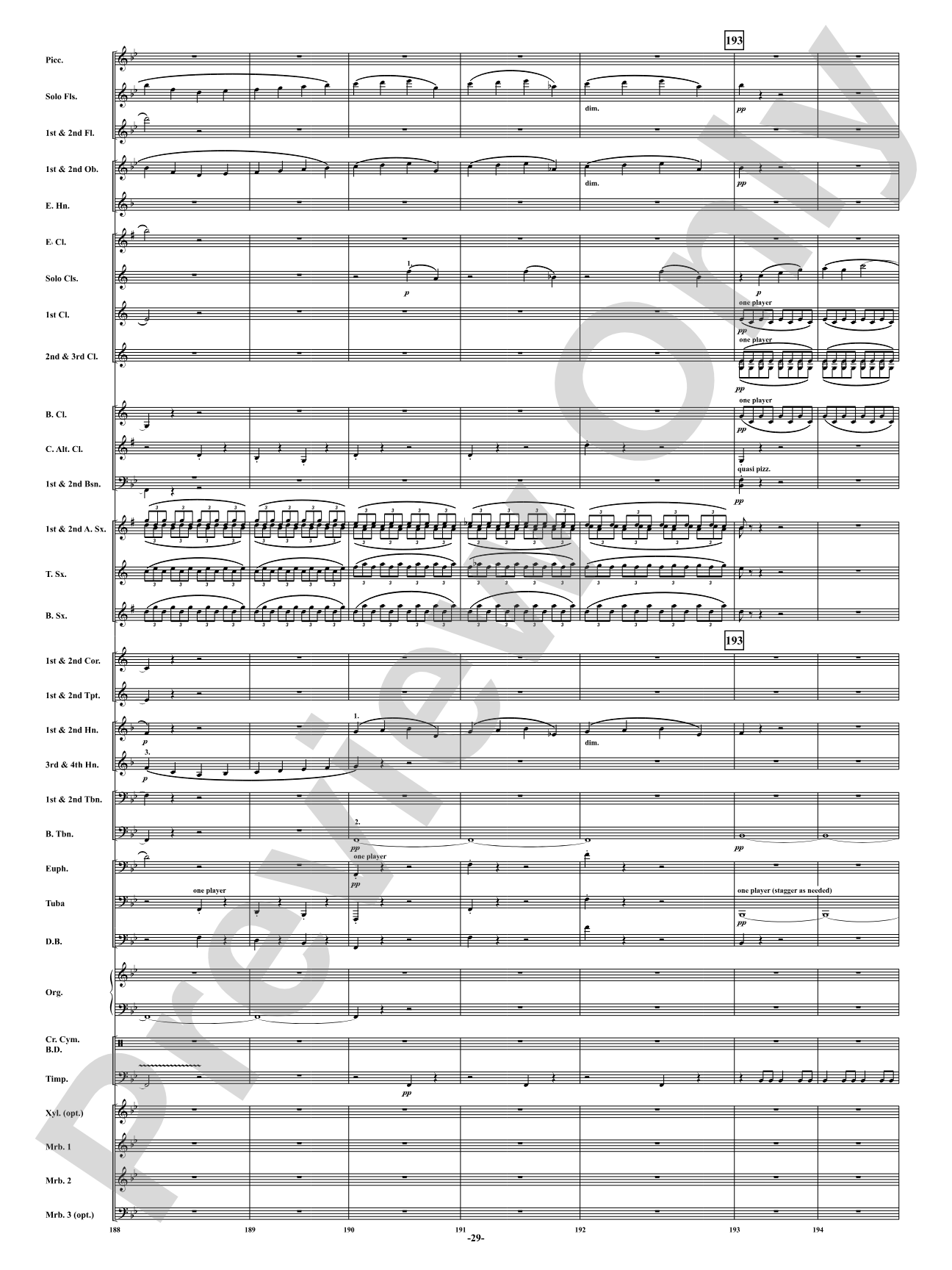 Finale from <i>Symphony No. 3</i> - Organ Symphony: Concert Band Conductor Score & Parts