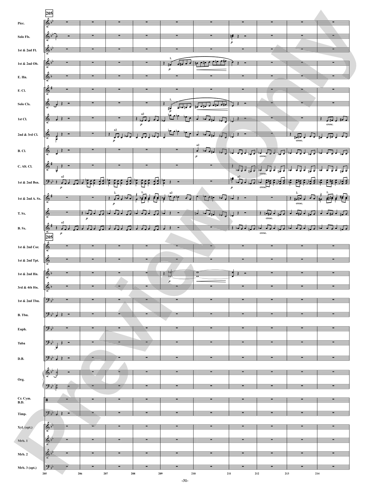 Finale from <i>Symphony No. 3</i> - Organ Symphony: Concert Band Conductor Score & Parts