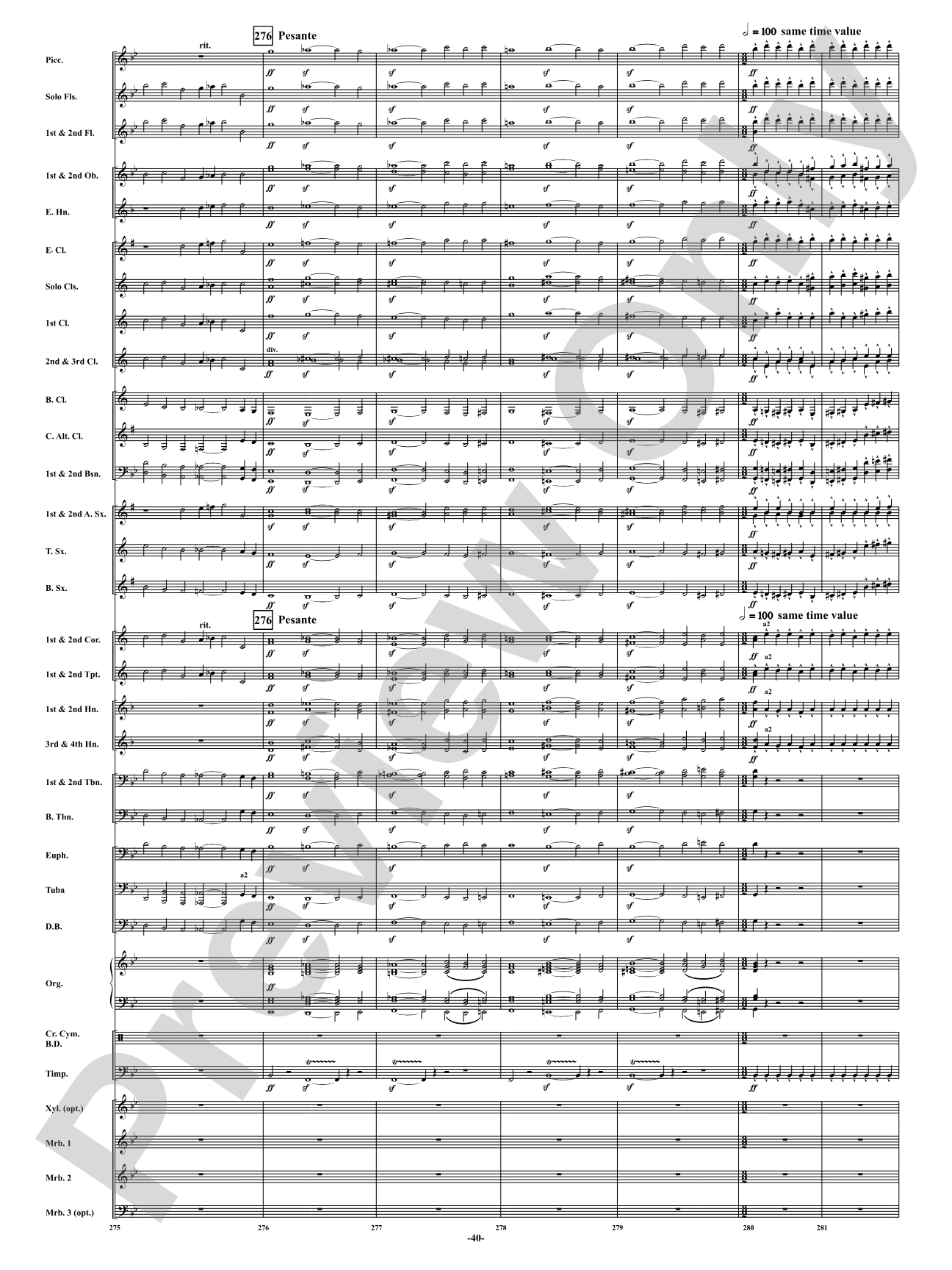 Finale from <i>Symphony No. 3</i> - Organ Symphony: Concert Band Conductor Score & Parts