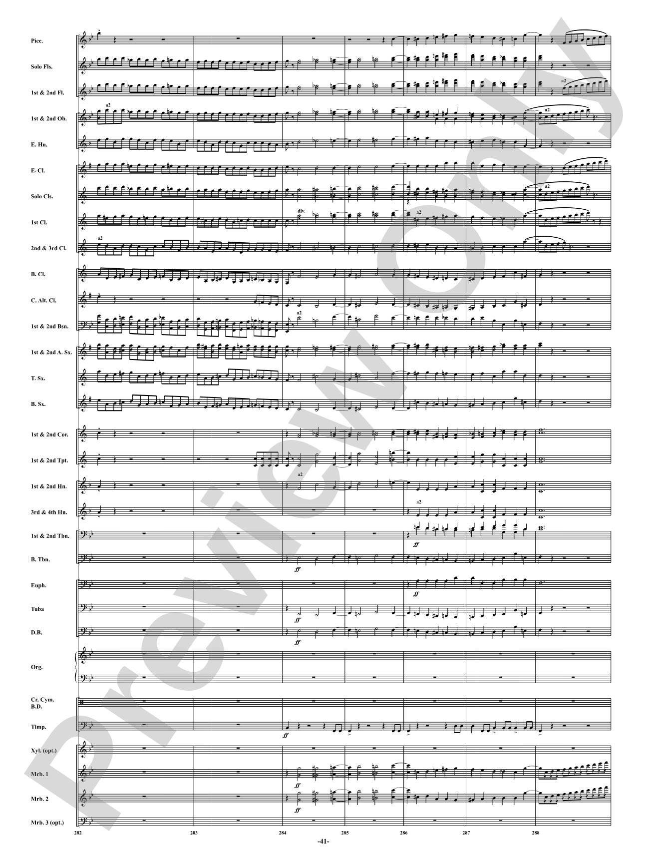 Finale from <i>Symphony No. 3</i> - Organ Symphony: Concert Band Conductor Score & Parts
