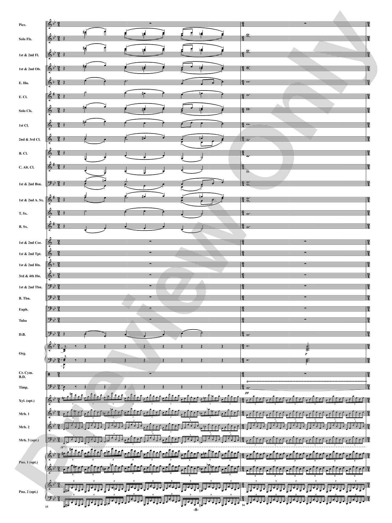 Finale from <i>Symphony No. 3</i> - Organ Symphony: Concert Band Conductor Score & Parts