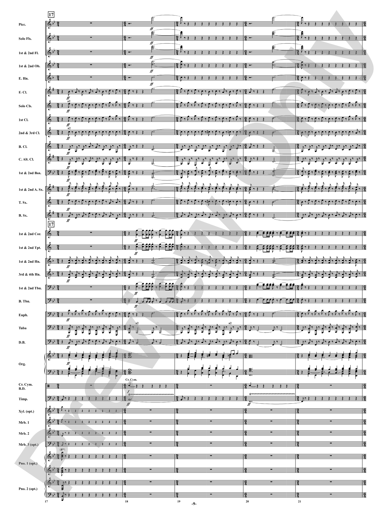 Finale from <i>Symphony No. 3</i> - Organ Symphony: Concert Band Conductor Score & Parts
