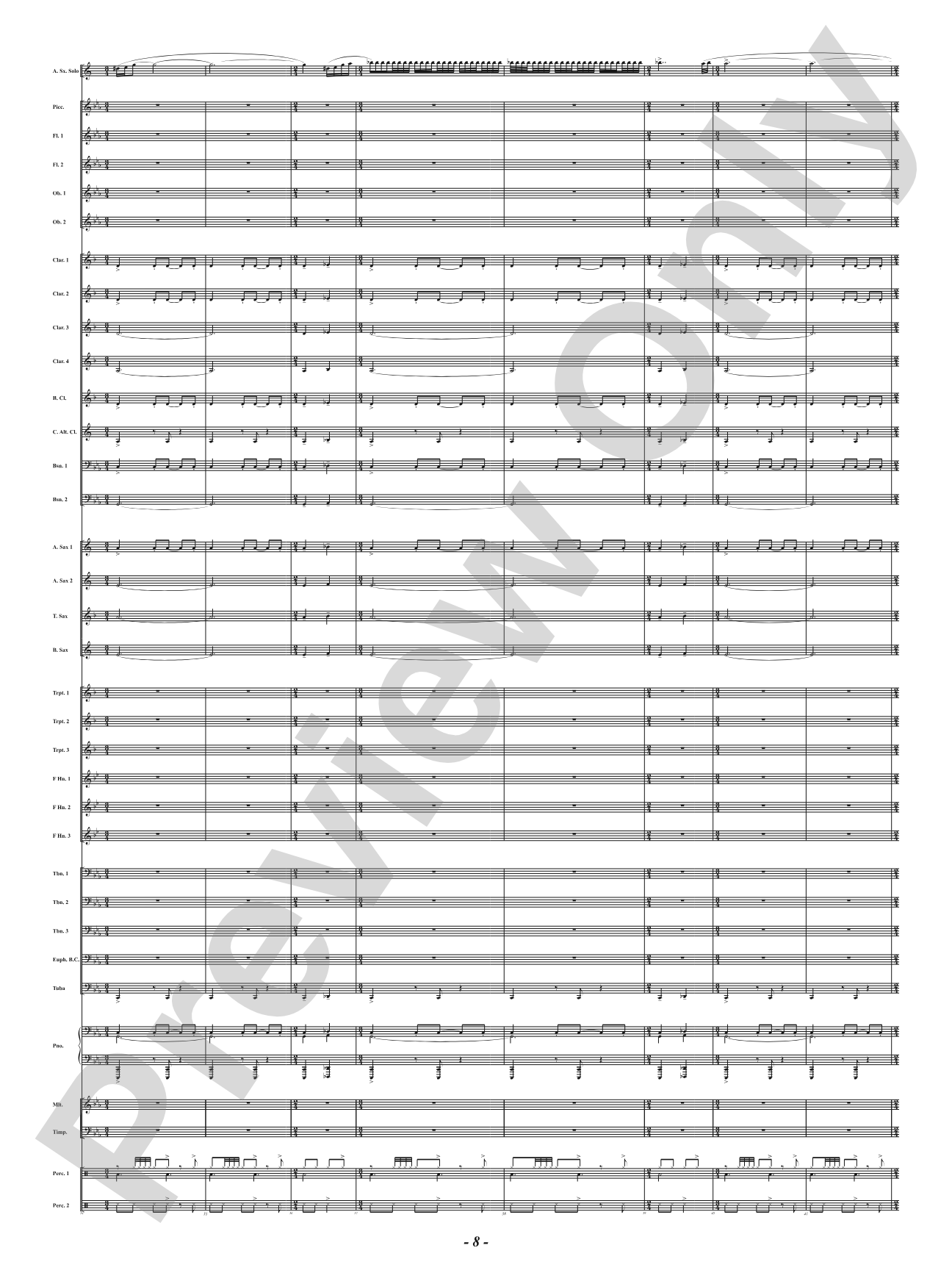 The Dance - Mvt. 1 from <i>Three Conversations with Matisse</i>: Concert Band Conductor Score & Parts