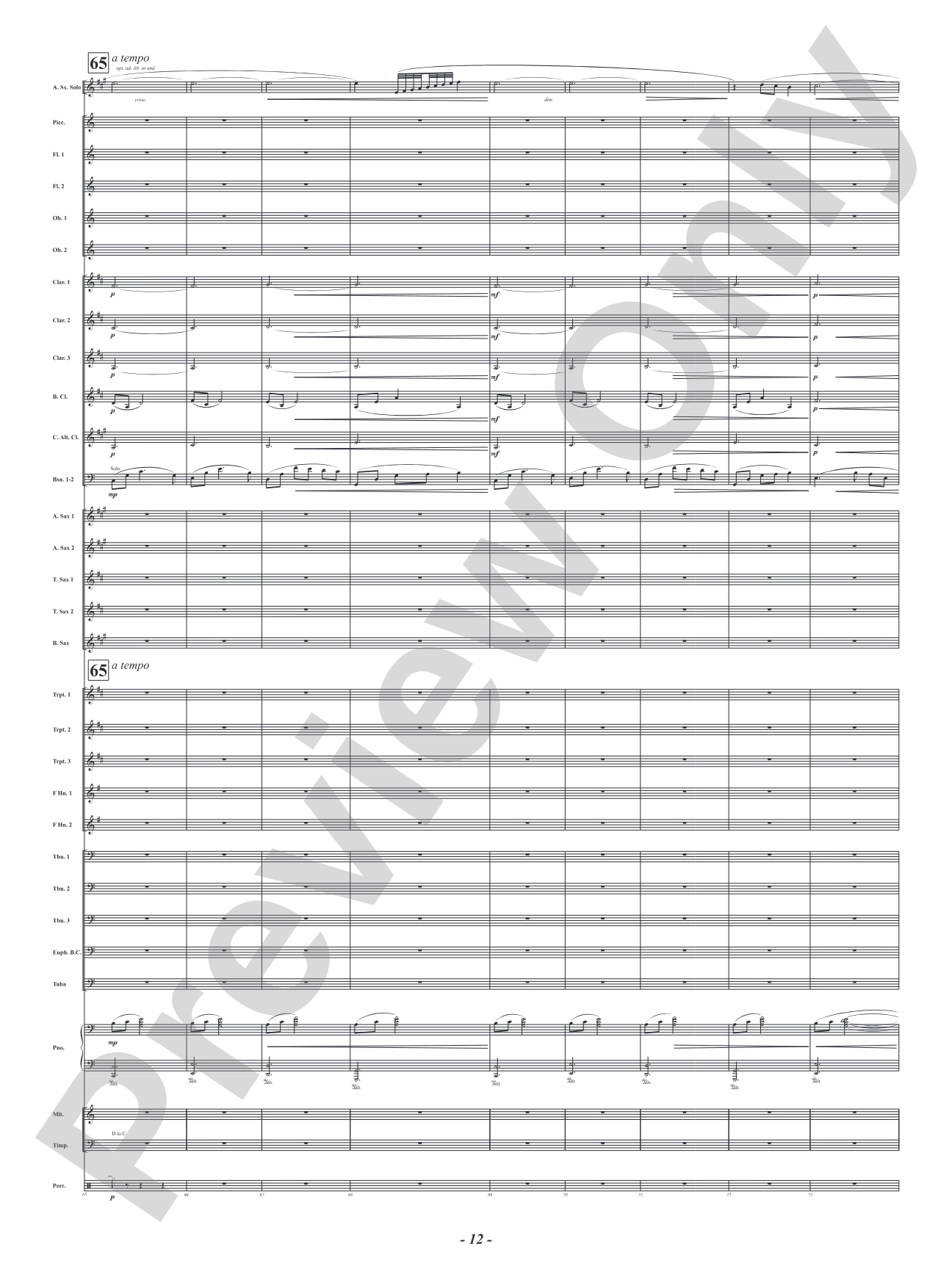 The Blue Window - Mvt. 2 from <i>Three Conversations with Matisse</i>: Concert Band Conductor Score & Parts