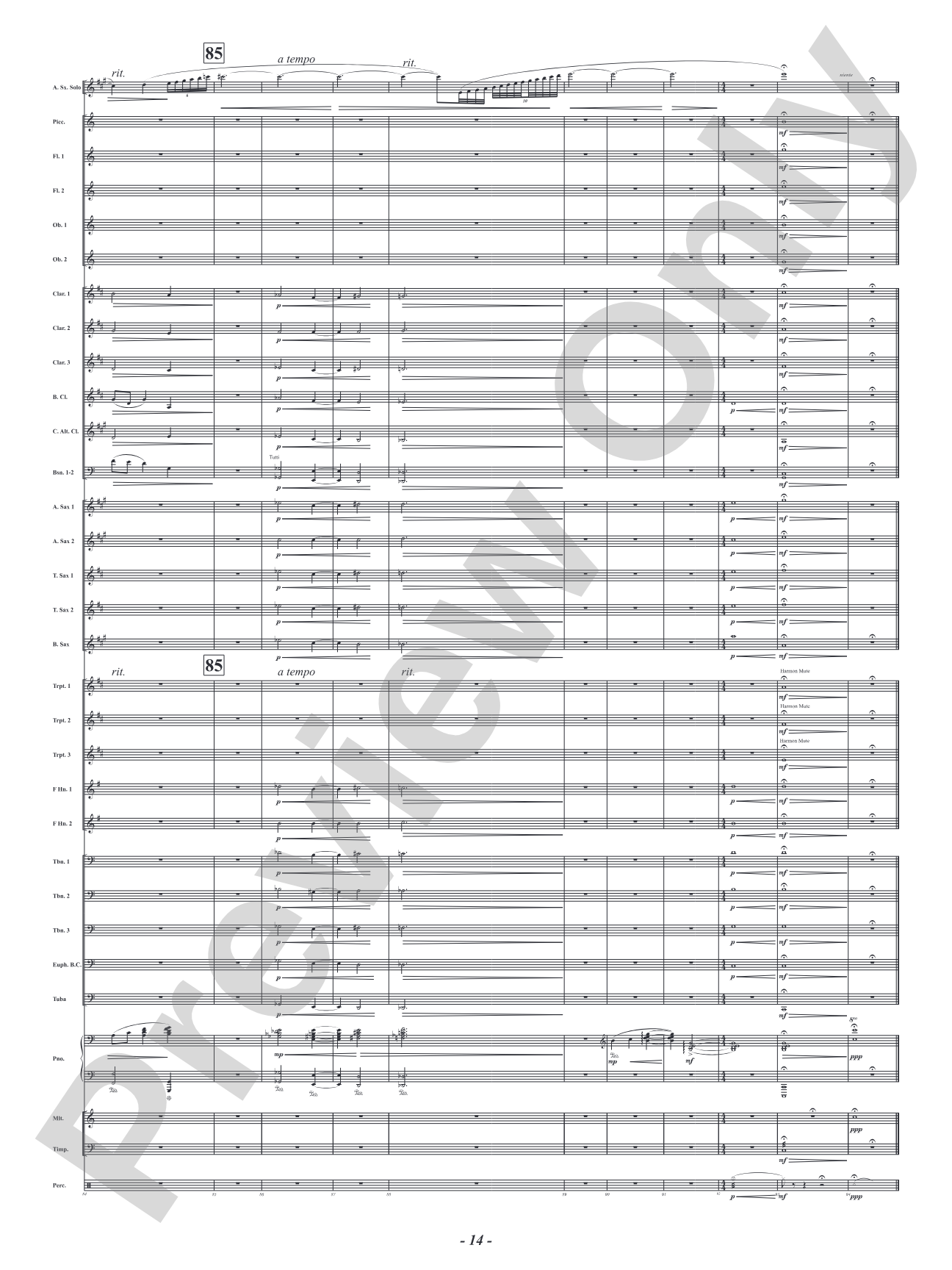 The Blue Window - Mvt. 2 from <i>Three Conversations with Matisse</i>: Concert Band Conductor Score & Parts