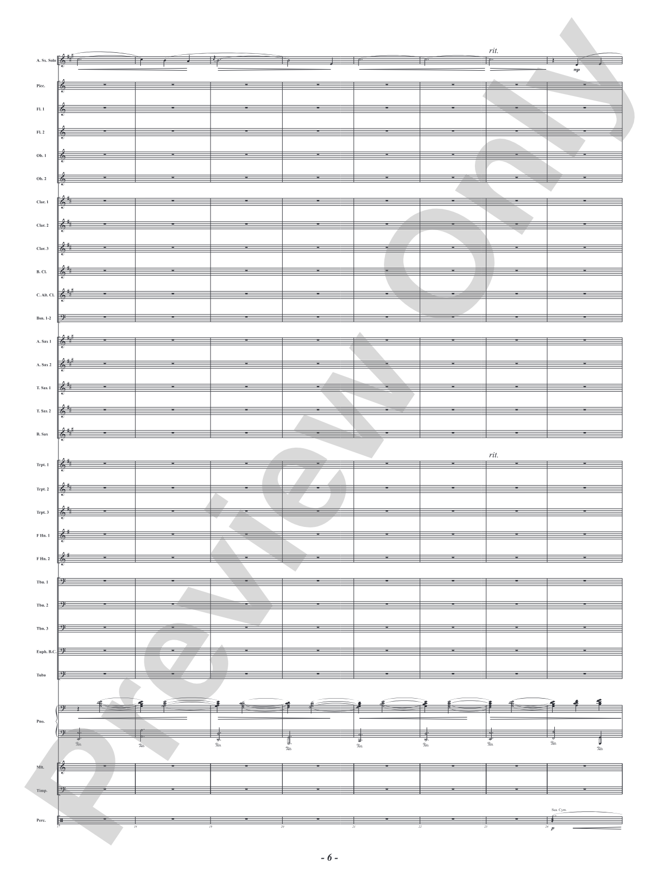 The Blue Window - Mvt. 2 from <i>Three Conversations with Matisse</i>: Concert Band Conductor Score & Parts
