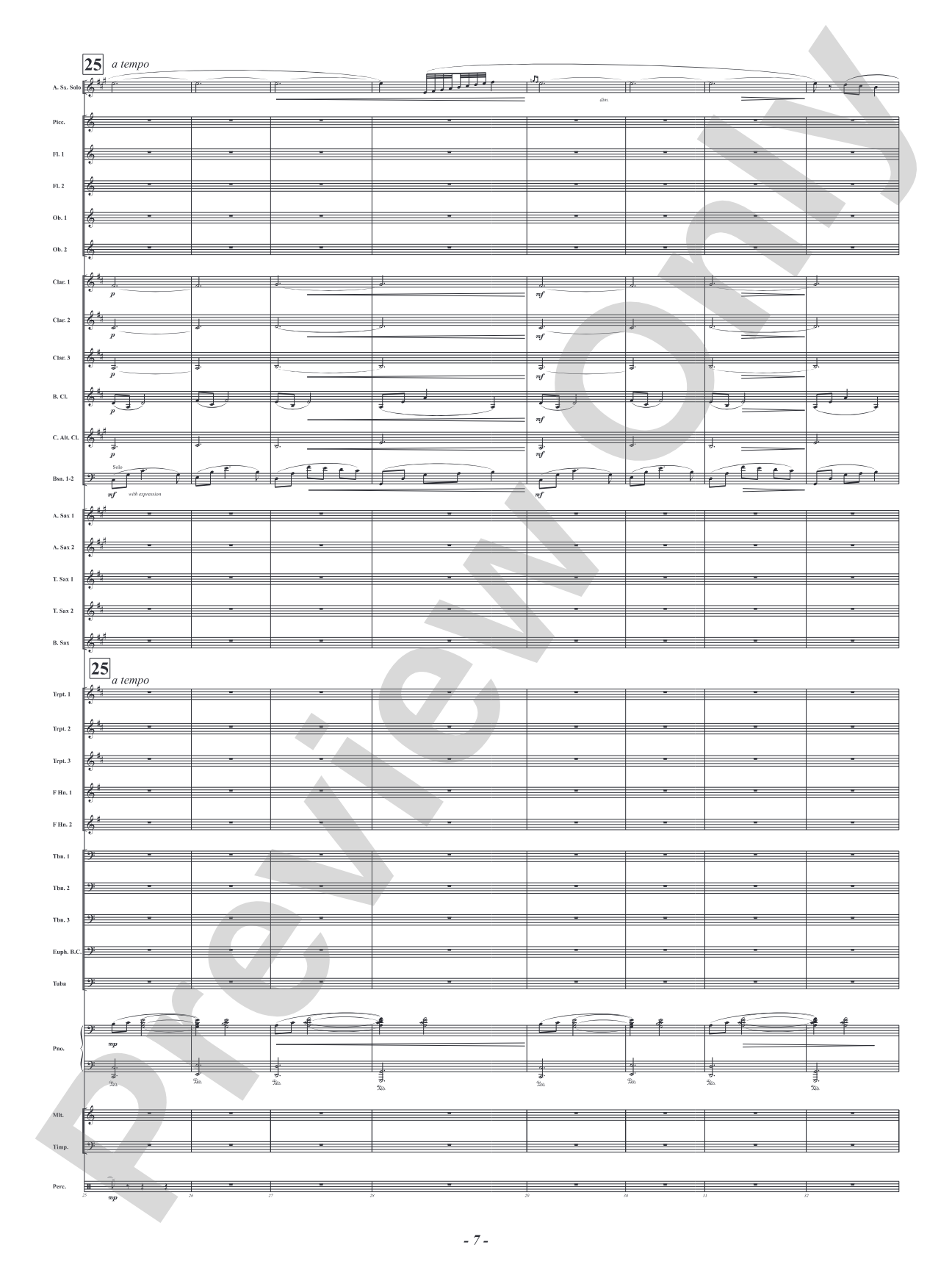 The Blue Window - Mvt. 2 from <i>Three Conversations with Matisse</i>: Concert Band Conductor Score & Parts