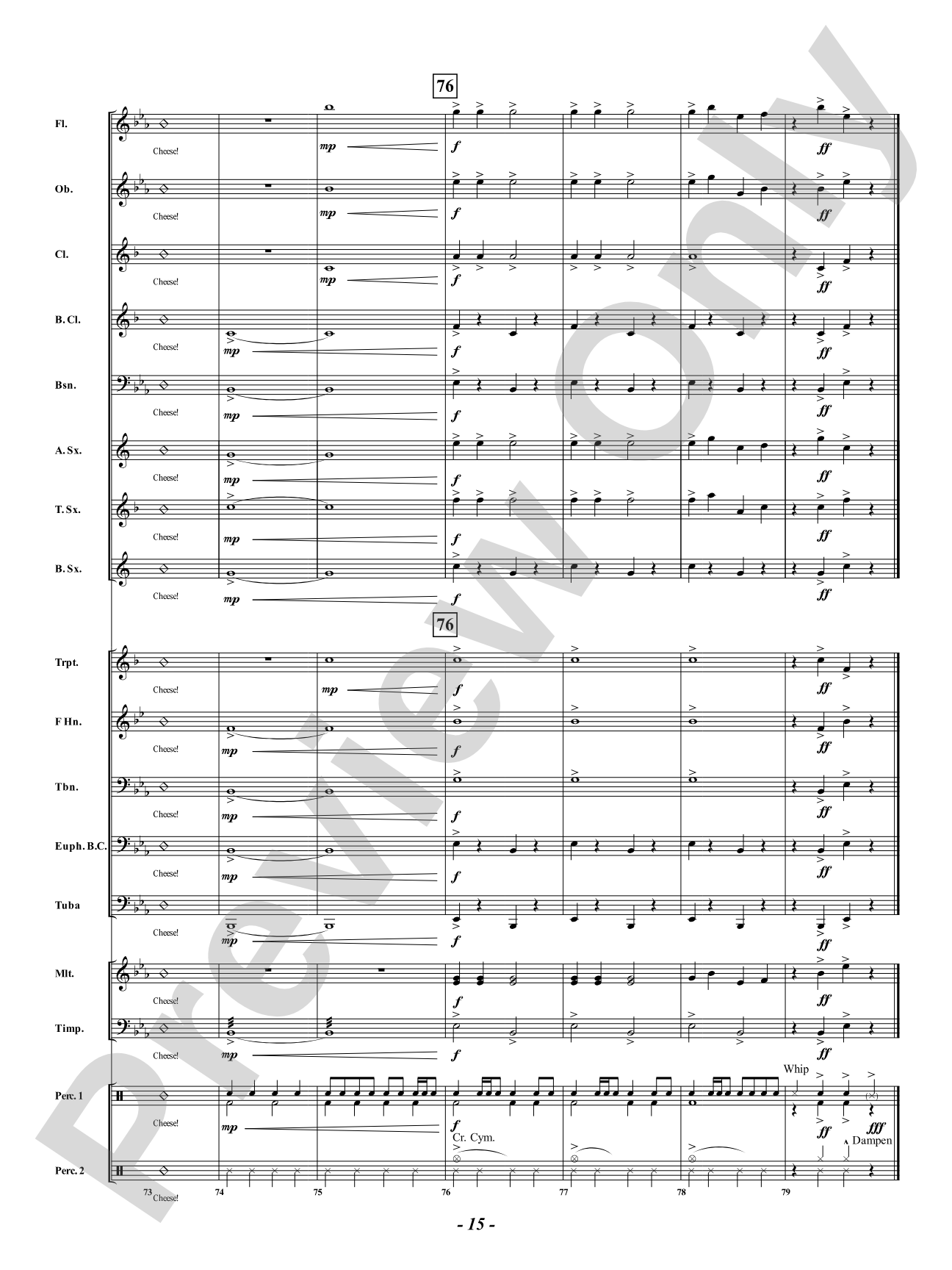 Elfie Stick: Concert Band Conductor Score & Parts