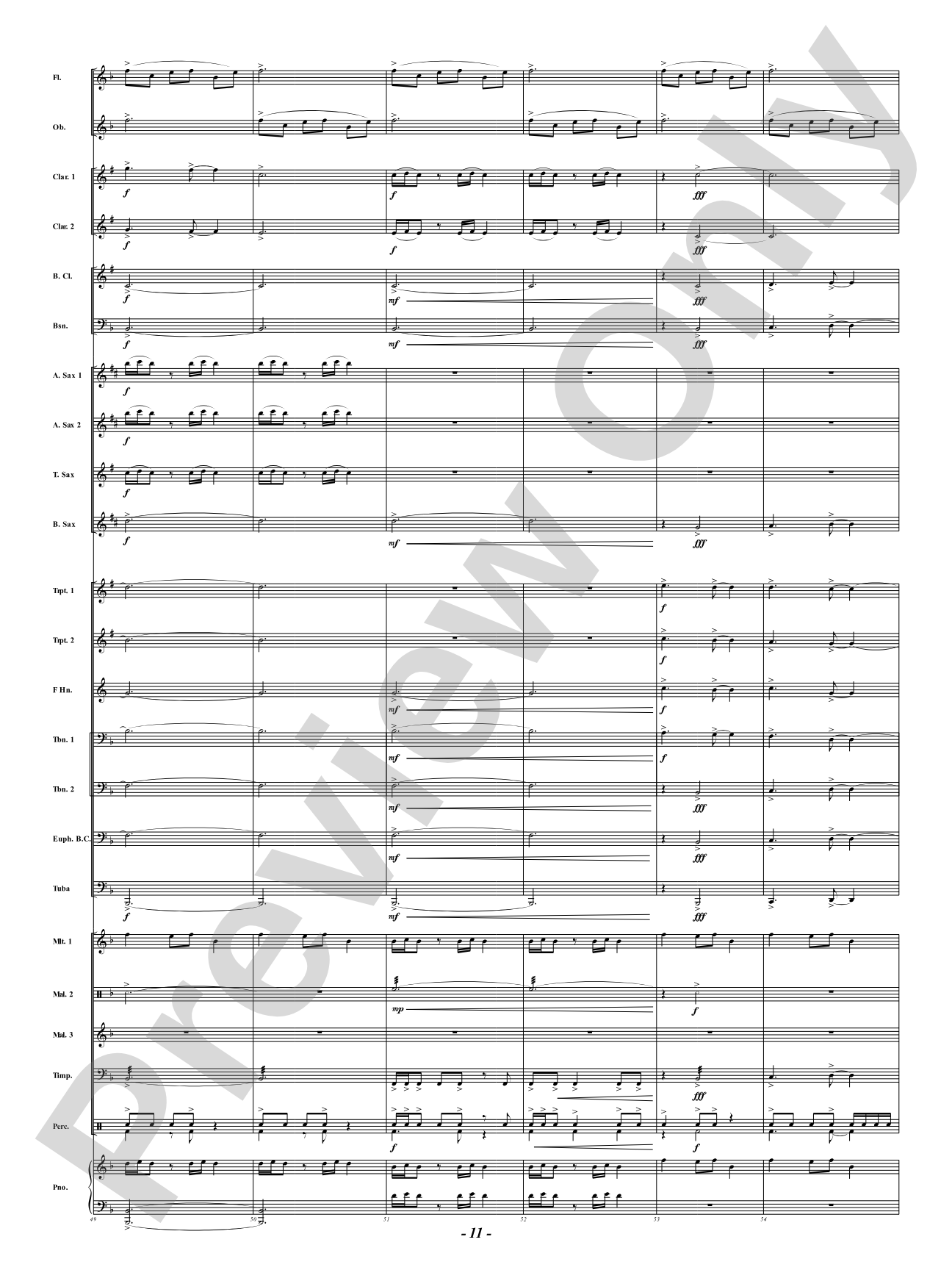 Broken Pieces: Concert Band Conductor Score & Parts