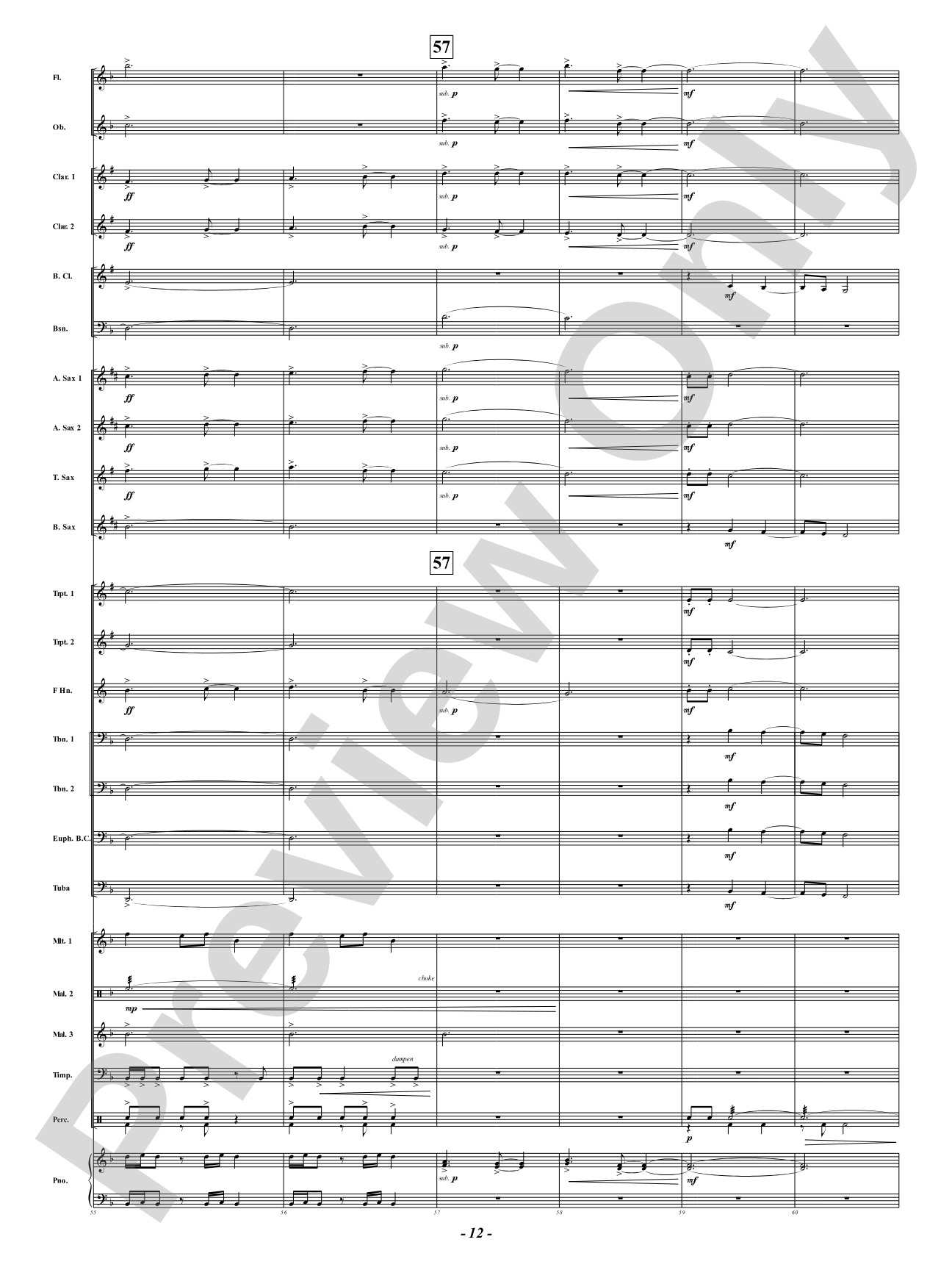 Broken Pieces: Concert Band Conductor Score & Parts