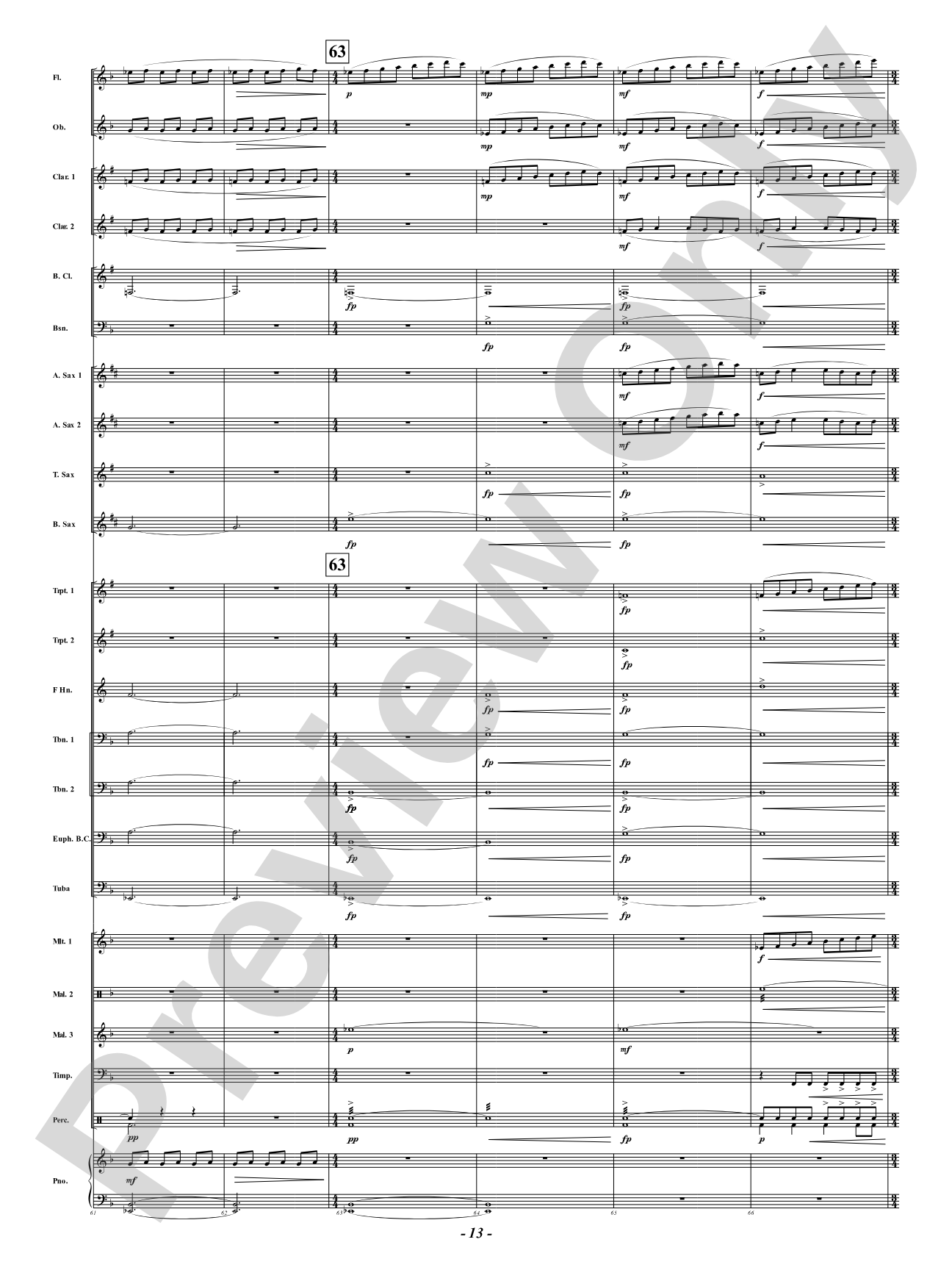 Broken Pieces: Concert Band Conductor Score & Parts