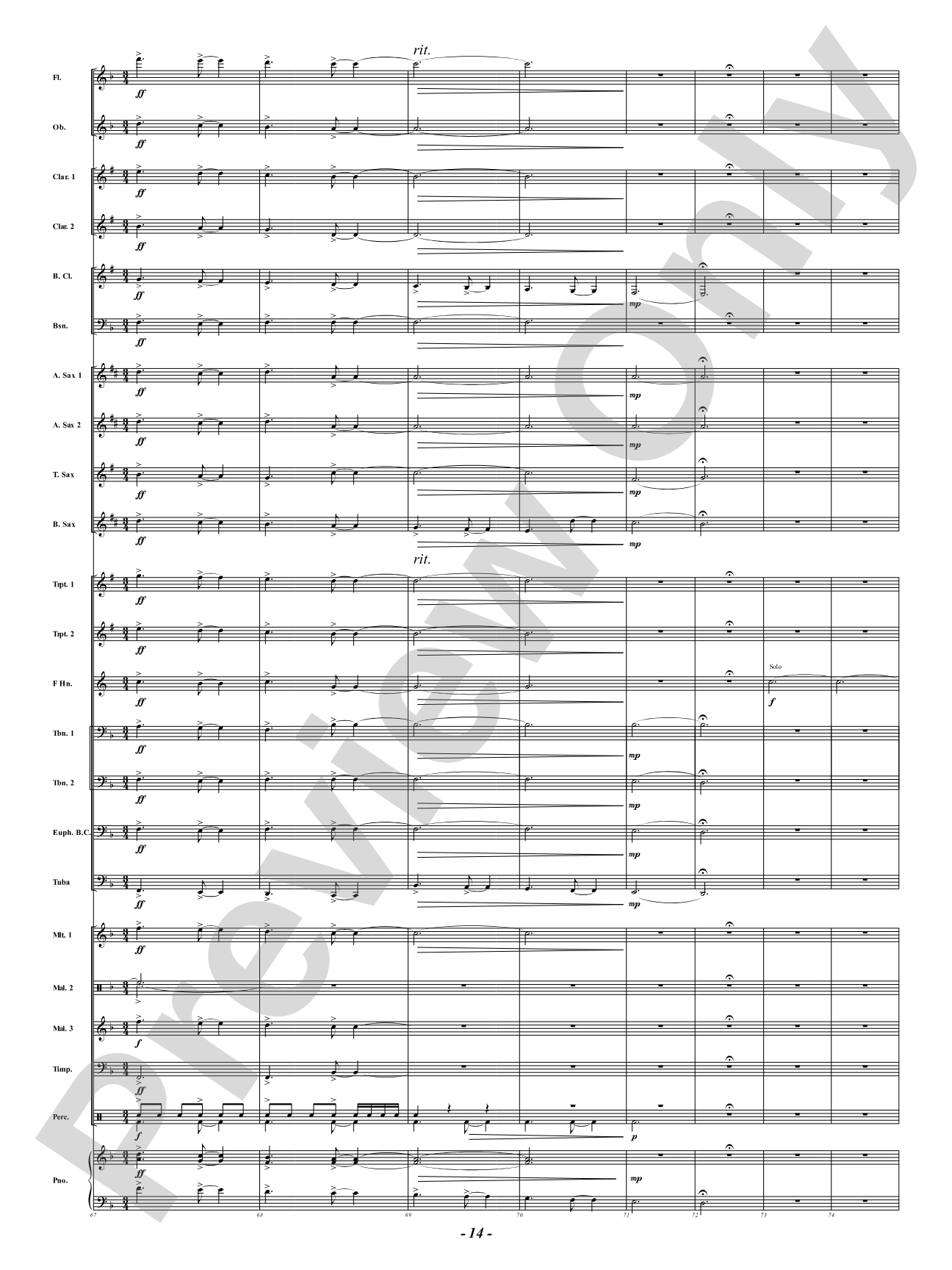 Broken Pieces: Concert Band Conductor Score & Parts