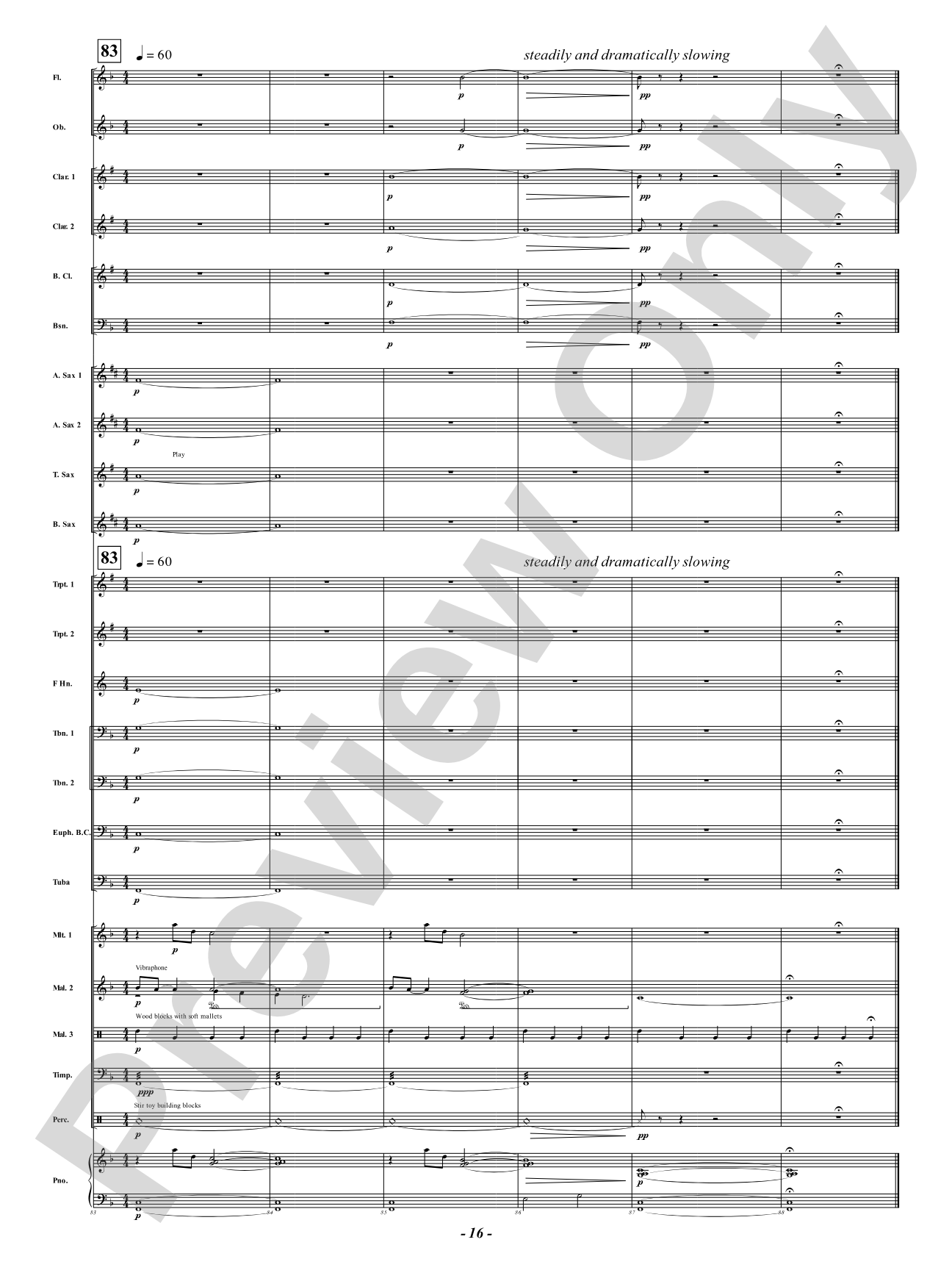 Broken Pieces: Concert Band Conductor Score & Parts