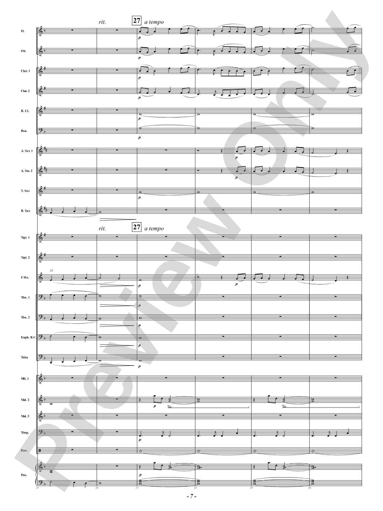 Broken Pieces: Concert Band Conductor Score & Parts