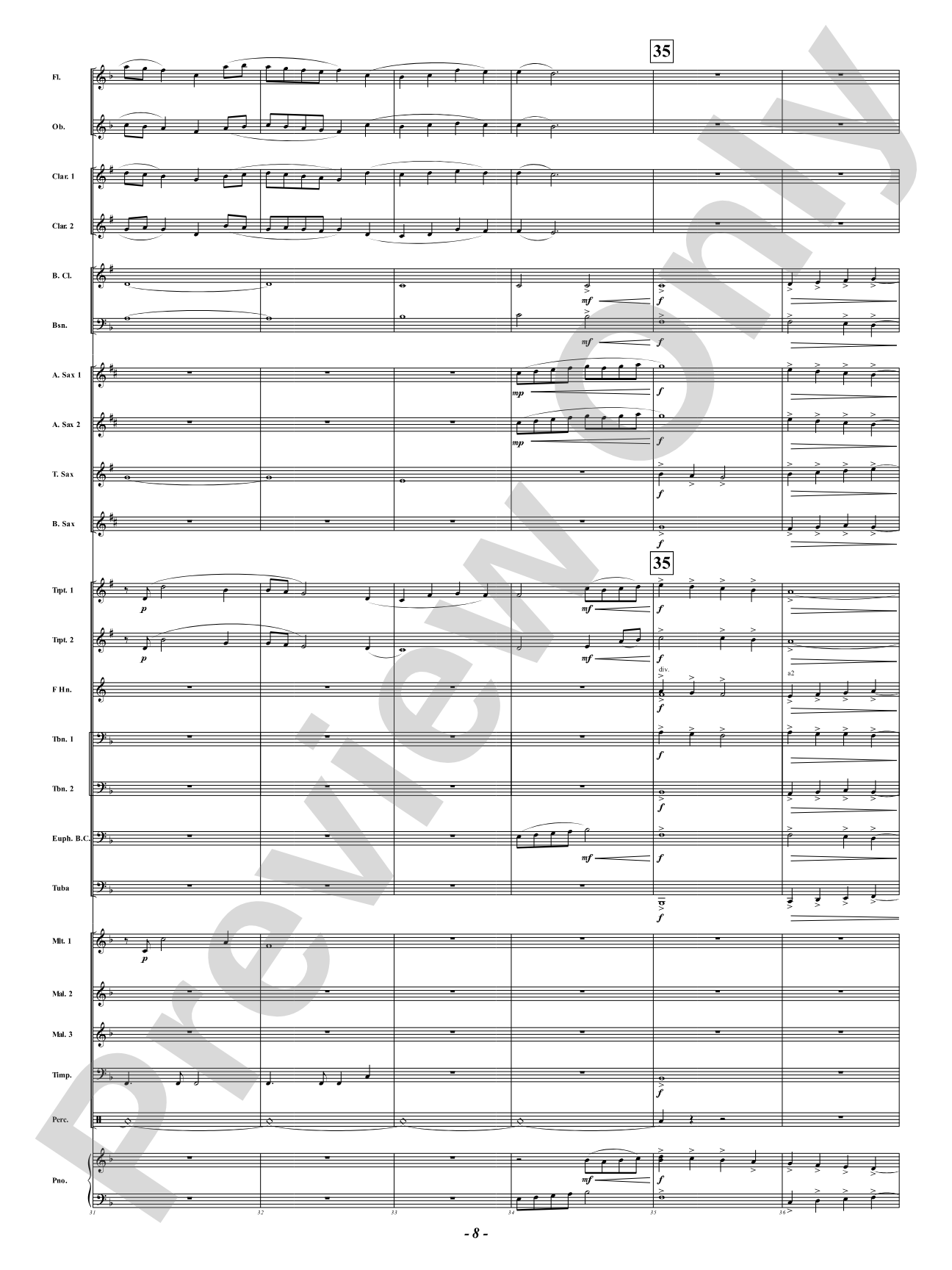 Broken Pieces: Concert Band Conductor Score & Parts