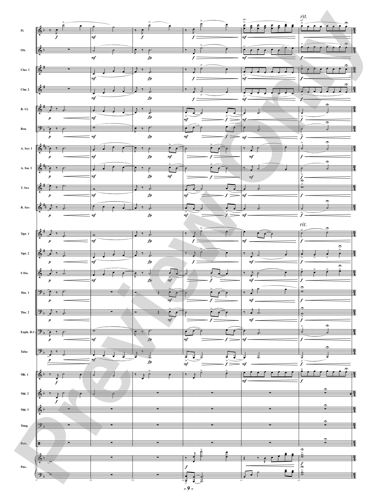 Broken Pieces: Concert Band Conductor Score & Parts