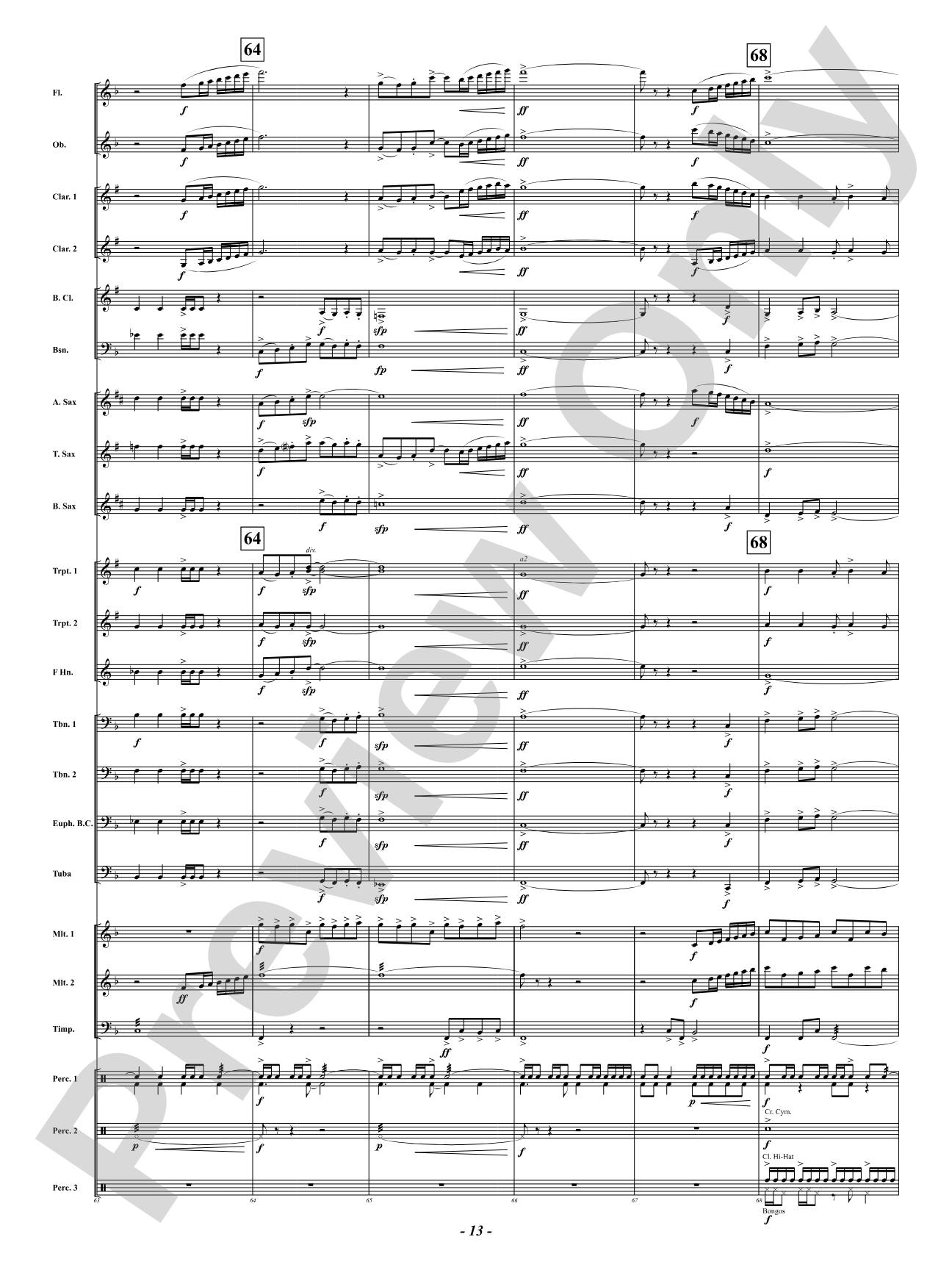 Centura - Averwater Celebration: Concert Band Conductor Score & Parts