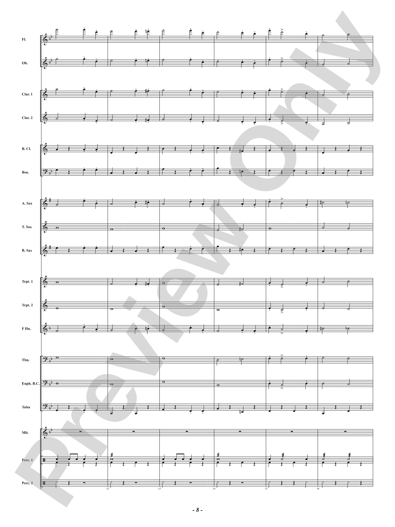 Boston School Cadets - March: Concert Band Conductor Score & Parts