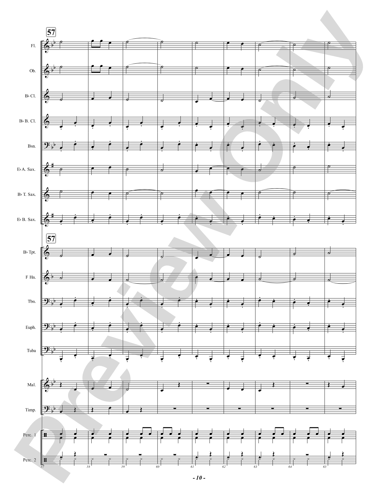 Over The Hills: Concert Band Conductor Score & Parts