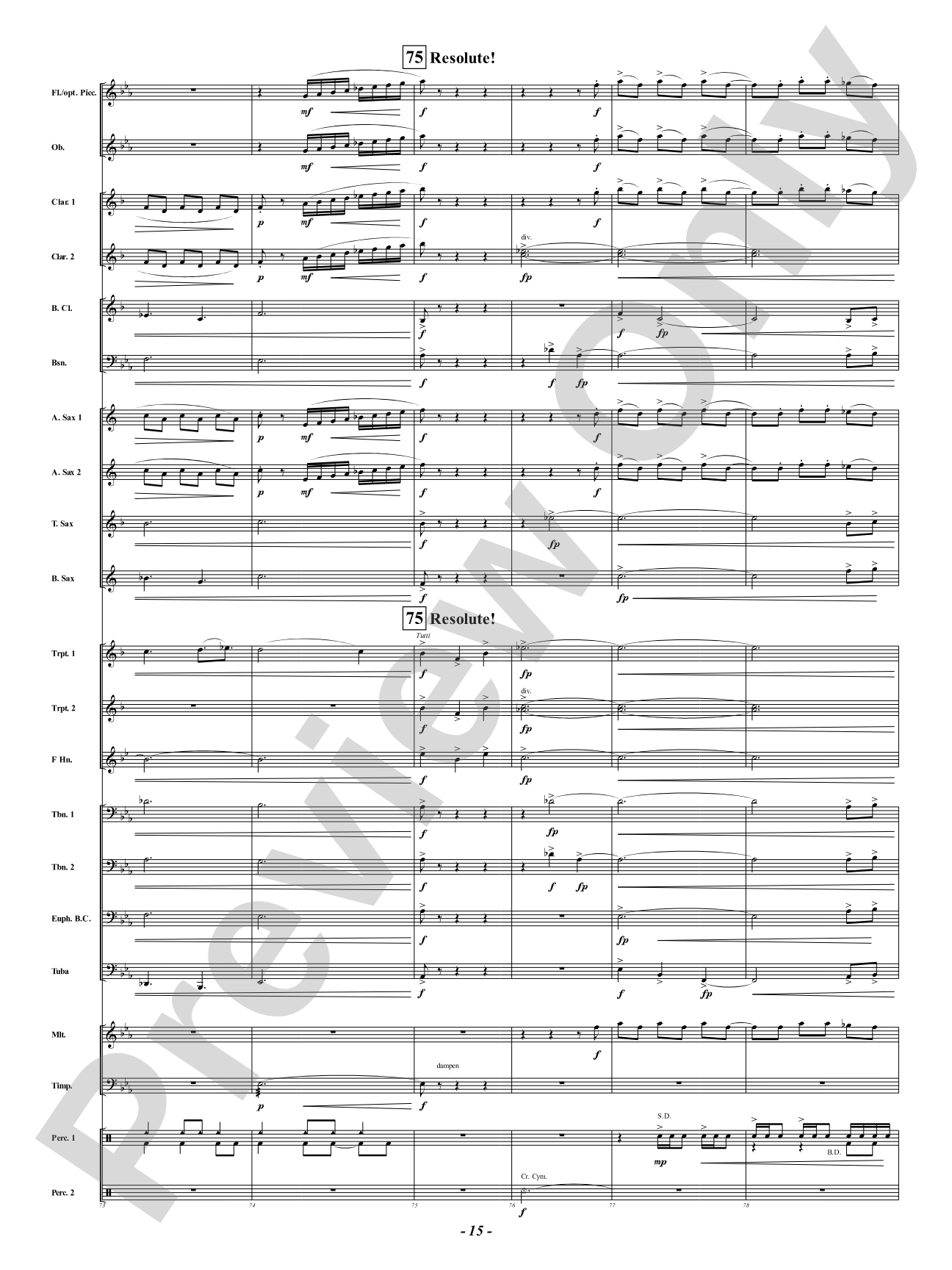 Fanfare for the Festival of Lights: Concert Band Conductor Score & Parts