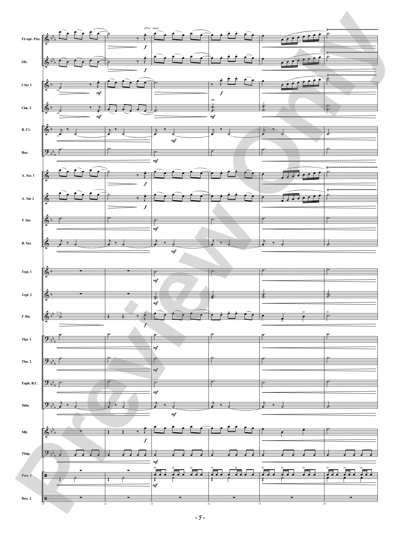 Fanfare for the Festival of Lights: Concert Band Conductor Score & Parts
