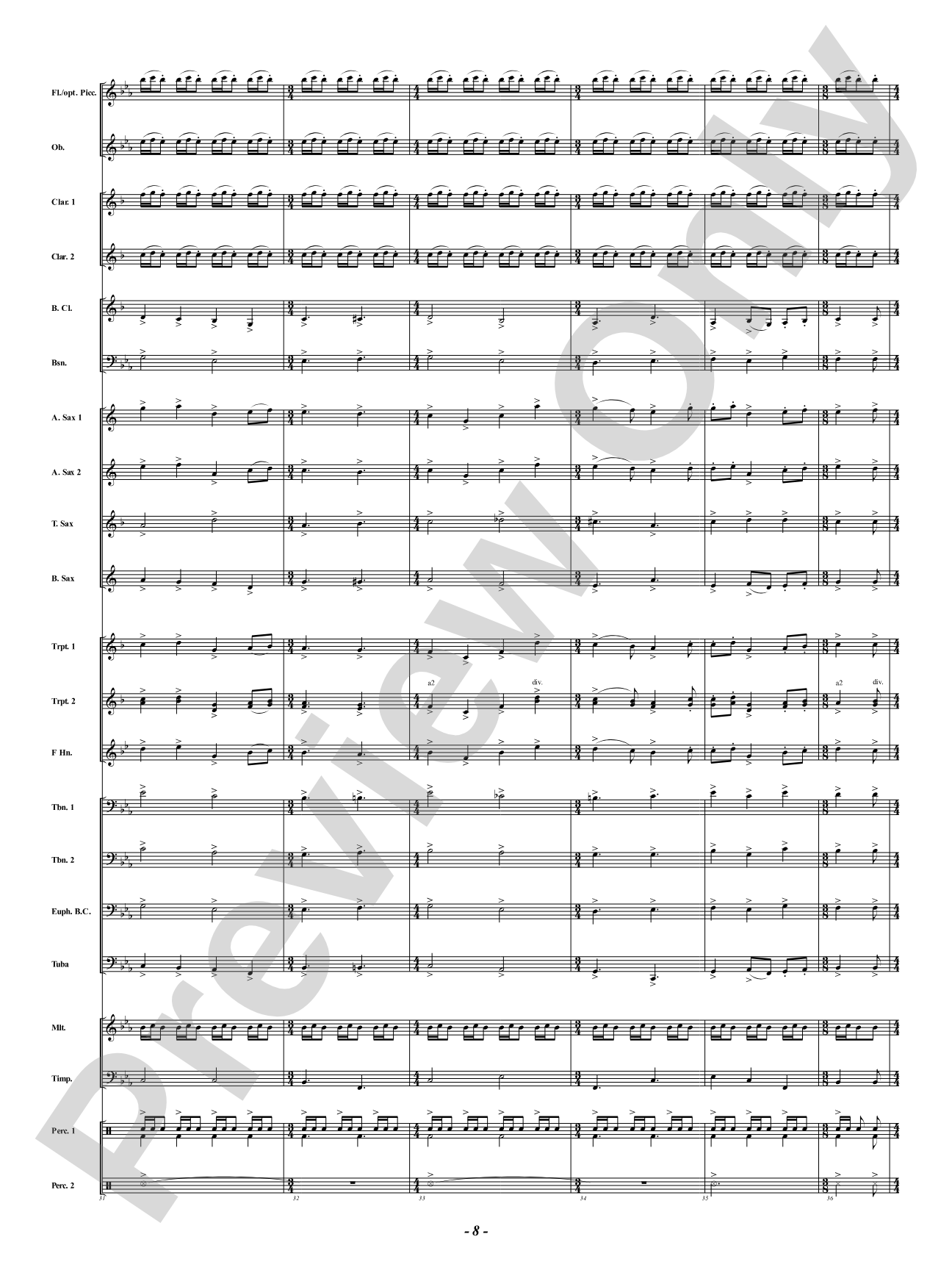 Fanfare for the Festival of Lights: Concert Band Conductor Score & Parts